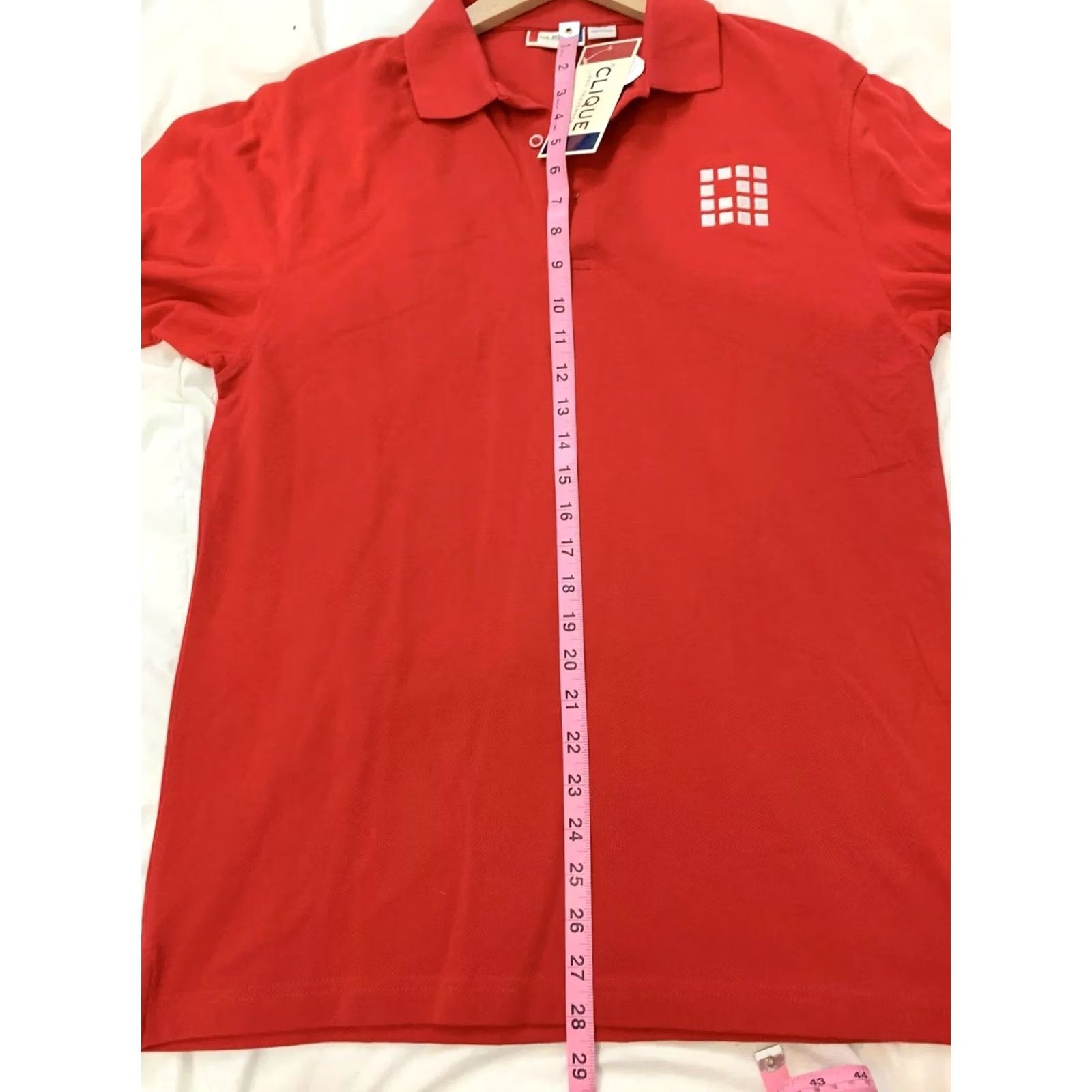 Vintage Clique Long Sleeve Rugby Polo Shirt Men M Red Size US M / EU 48-50 / 2 - 7 Thumbnail
