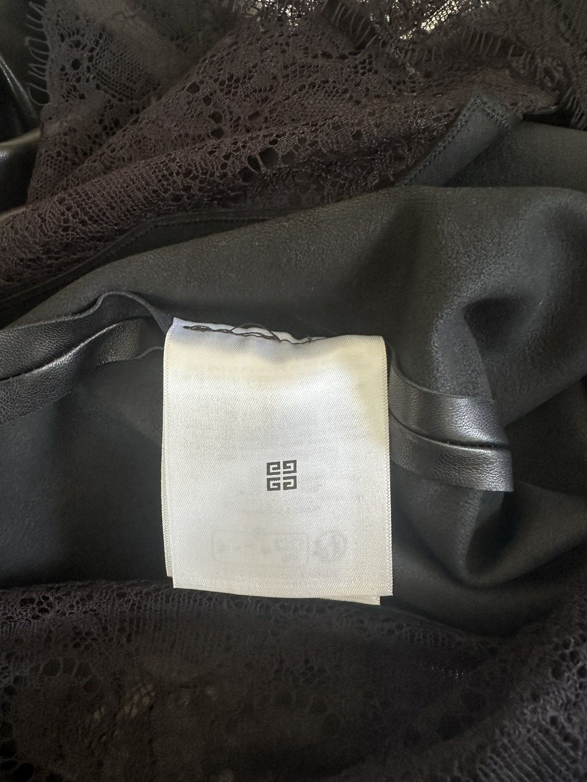 Givenchy Givenchy Chic Black Leather Dress with Lace Hem Size M / US 6-8 / IT 42-44 - 13 Thumbnail