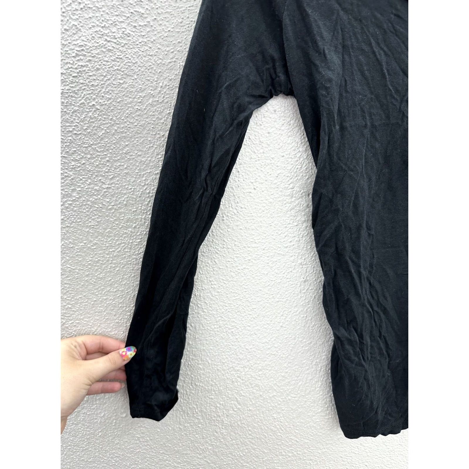 Vintage Womens Liz Lange Maternity Shirt Black Long Sleeve Size XS Size XS / US 0-2 / IT 36-38 - 4 Thumbnail