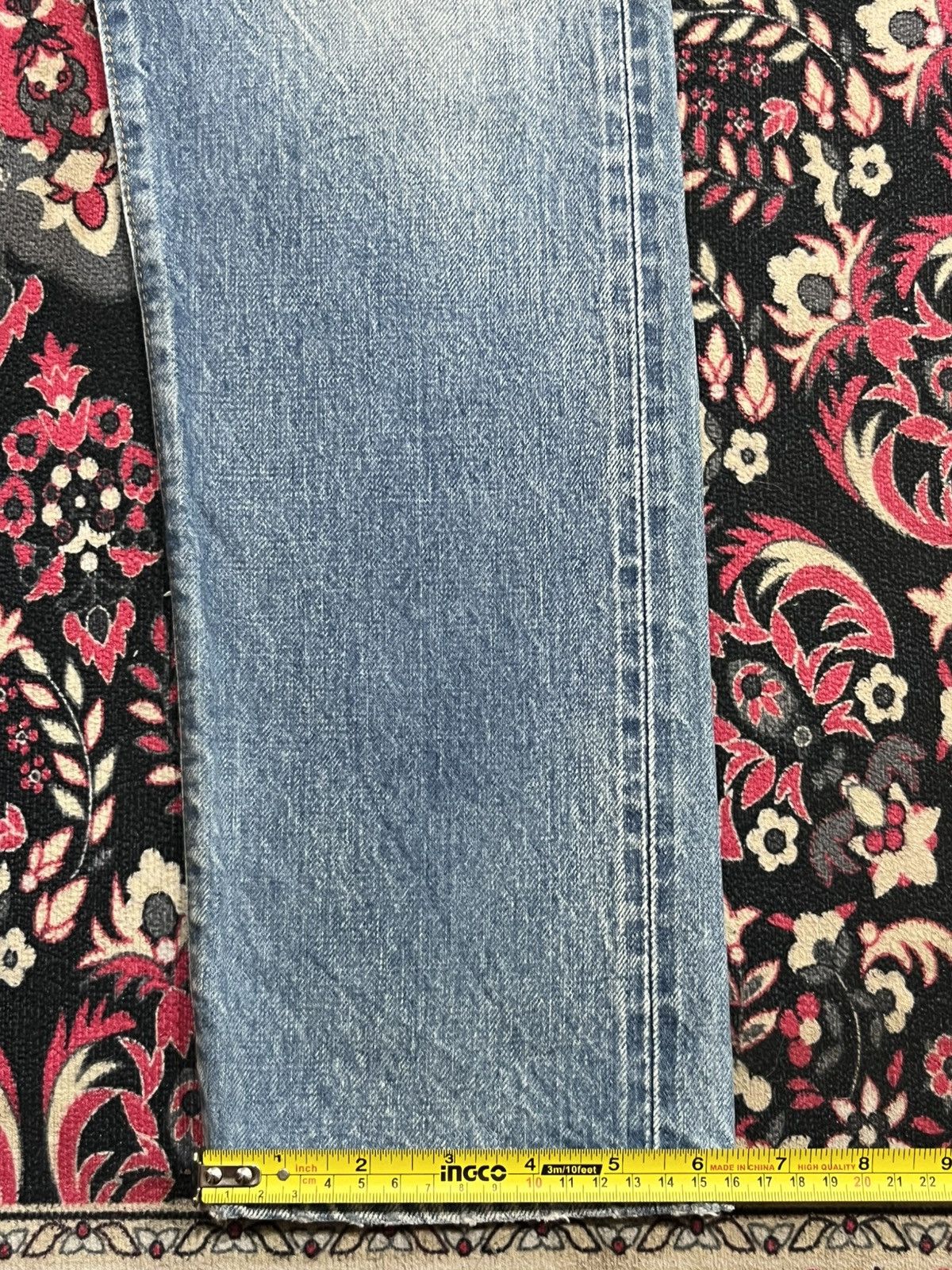 URBAN RESEARCH DOORS Japanese Brand Urban Research Blue Washed Selvedge Rip Jeans Size US 31 - 15 Thumbnail