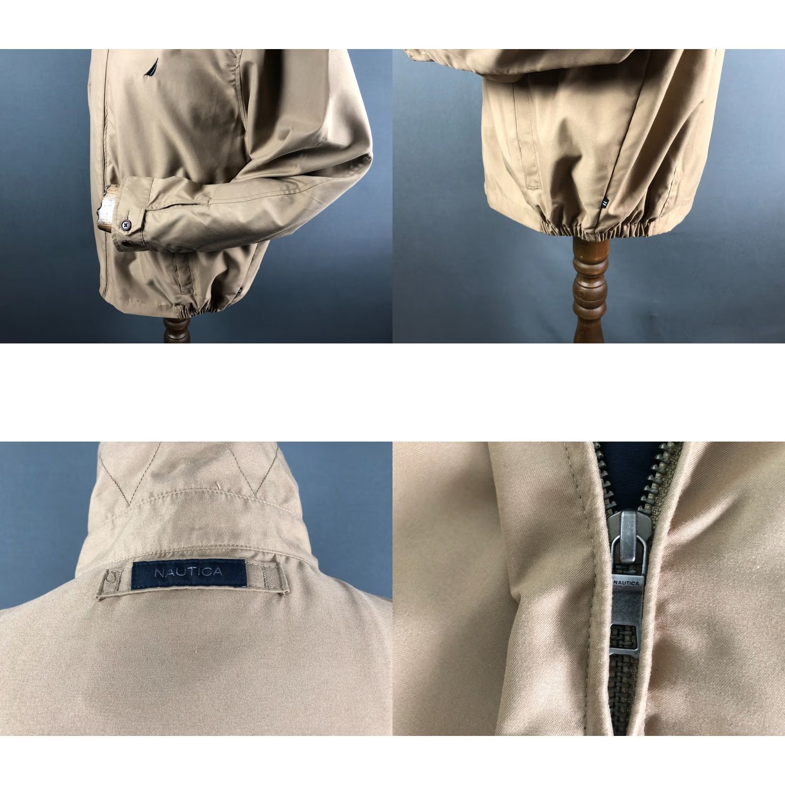 Nautica Nautica Men's Khaki Polyester Full Zip Jacket L Size US L / EU 52-54 / 3 - 8 Thumbnail