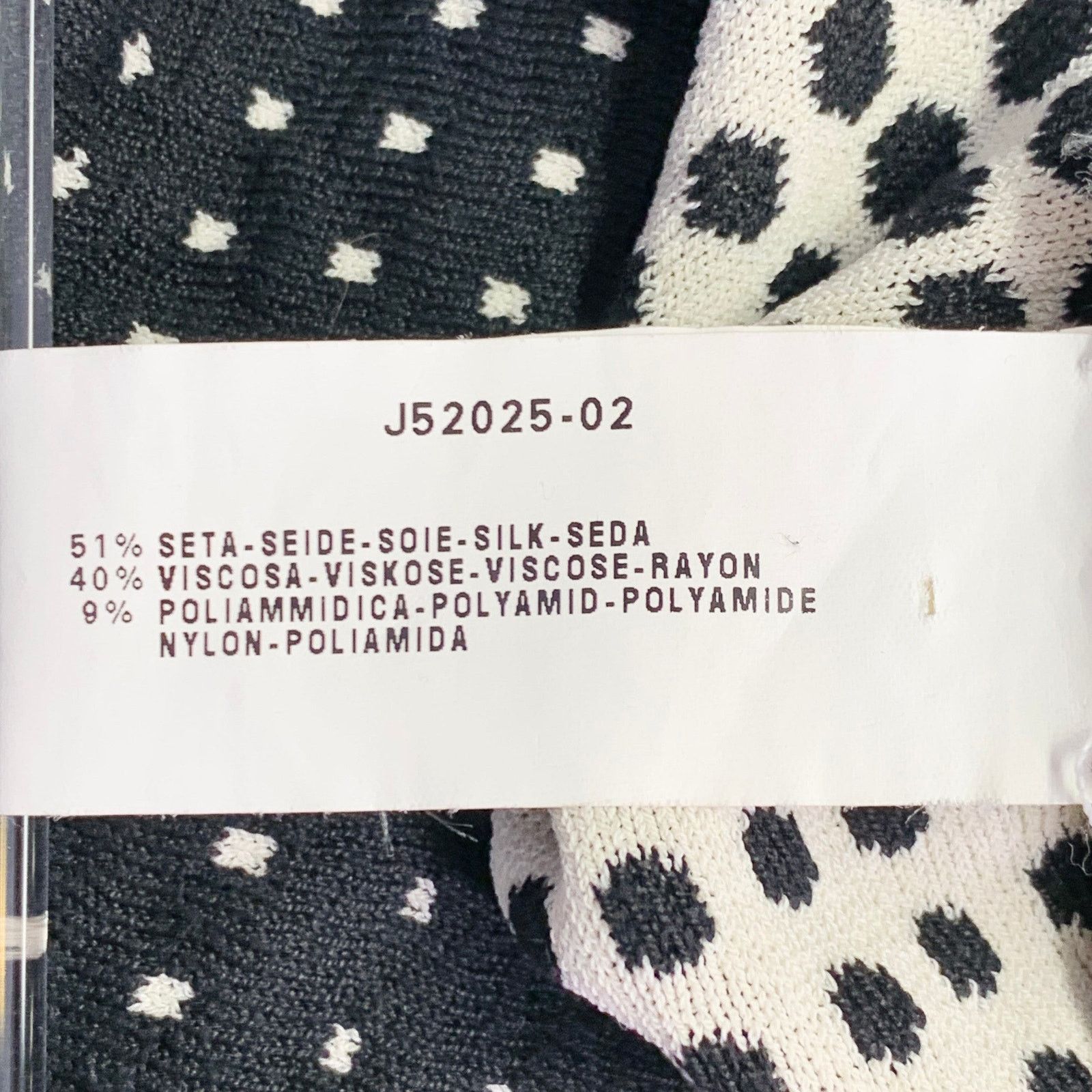 Armani Collezioni Size L Black White Geometric Dots Silk Blend Crew Size US L / EU 52-54 / 3 - 8 Thumbnail