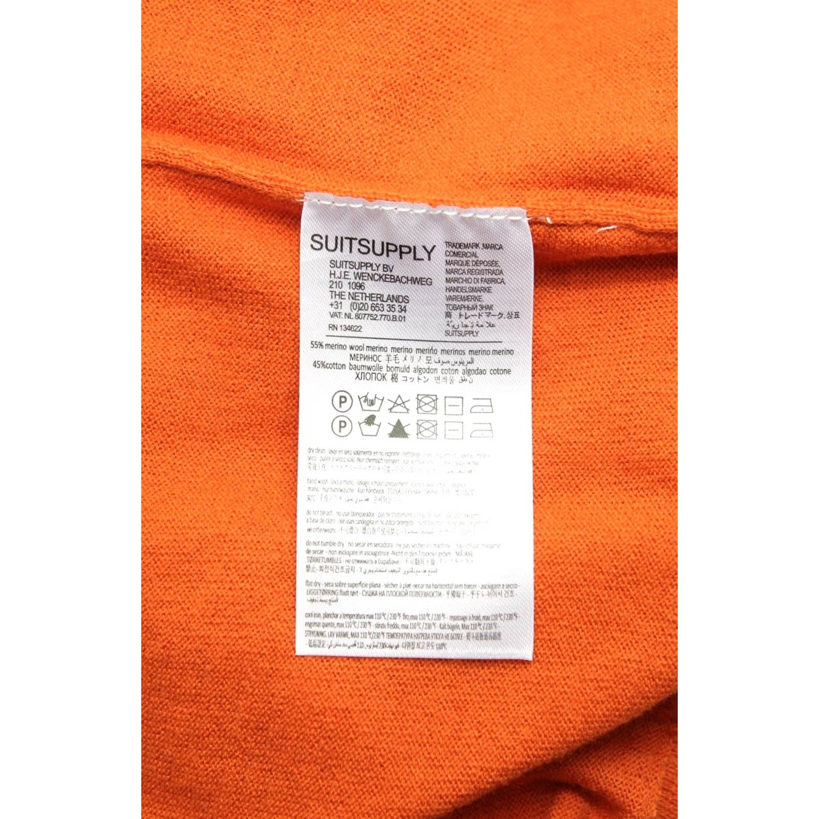 Suitsupply Suitsupply Olympics T-Shirt Women's 3XL Merino Wool Blend Knit Short Sleeve Orange Size XXL / US 16-18 / IT 52-54 - 6 Thumbnail