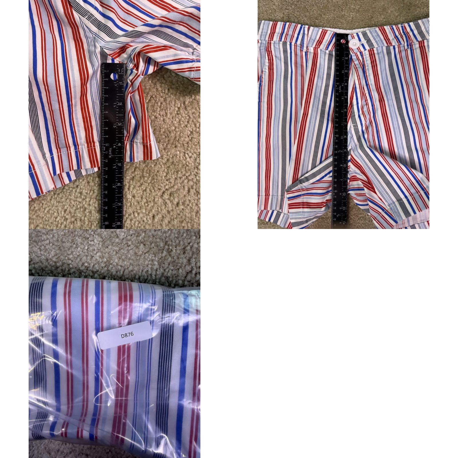 Vintage Caribbean Joe Women's Bermuda Shorts Size 6 Striped Cotton Spandex Casual Size 28" / US 6 / IT 42 - 8 Thumbnail