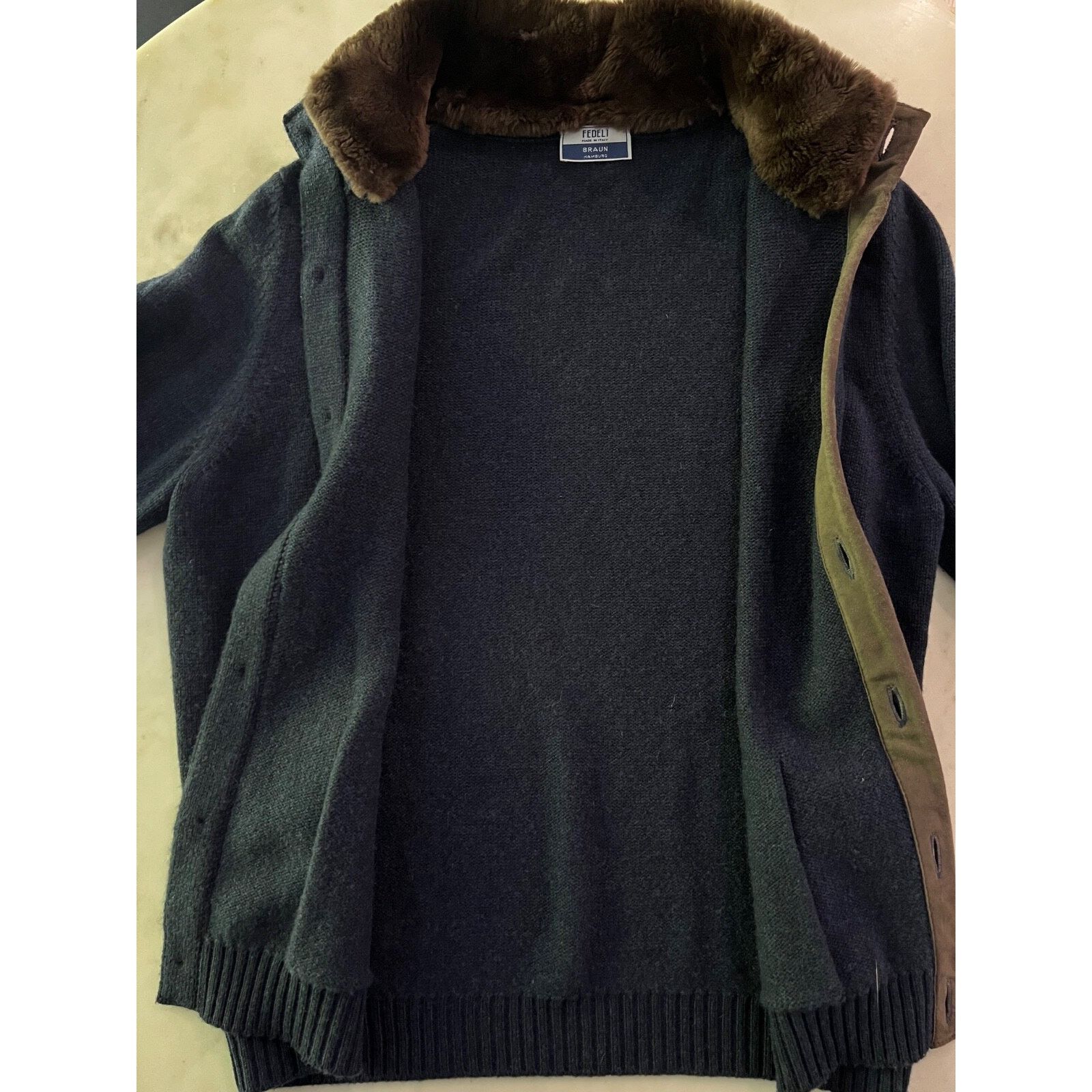 Fedeli $3000 Fedeli Cashmere Cardigan Castorino Fur Collar IT54 XL Size XL / US 12-14 / IT 48-50 - 4 Thumbnail