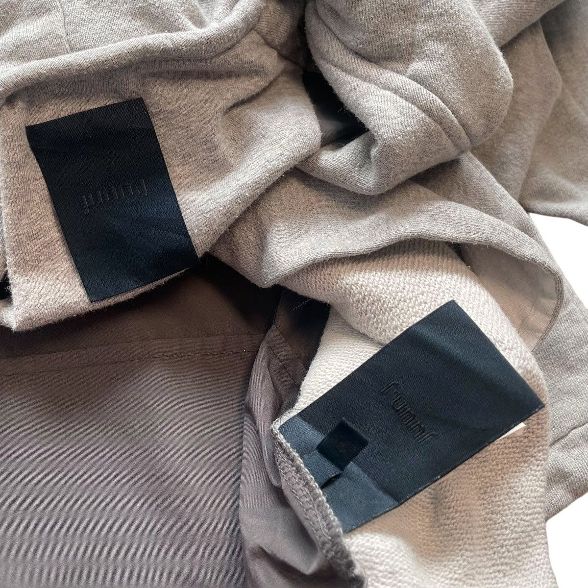 Designer × Juun.J JUUN.J COTTON AND NILON 2 SIDE HOODIE Size US XL / EU 56 / 4 - 10 Thumbnail