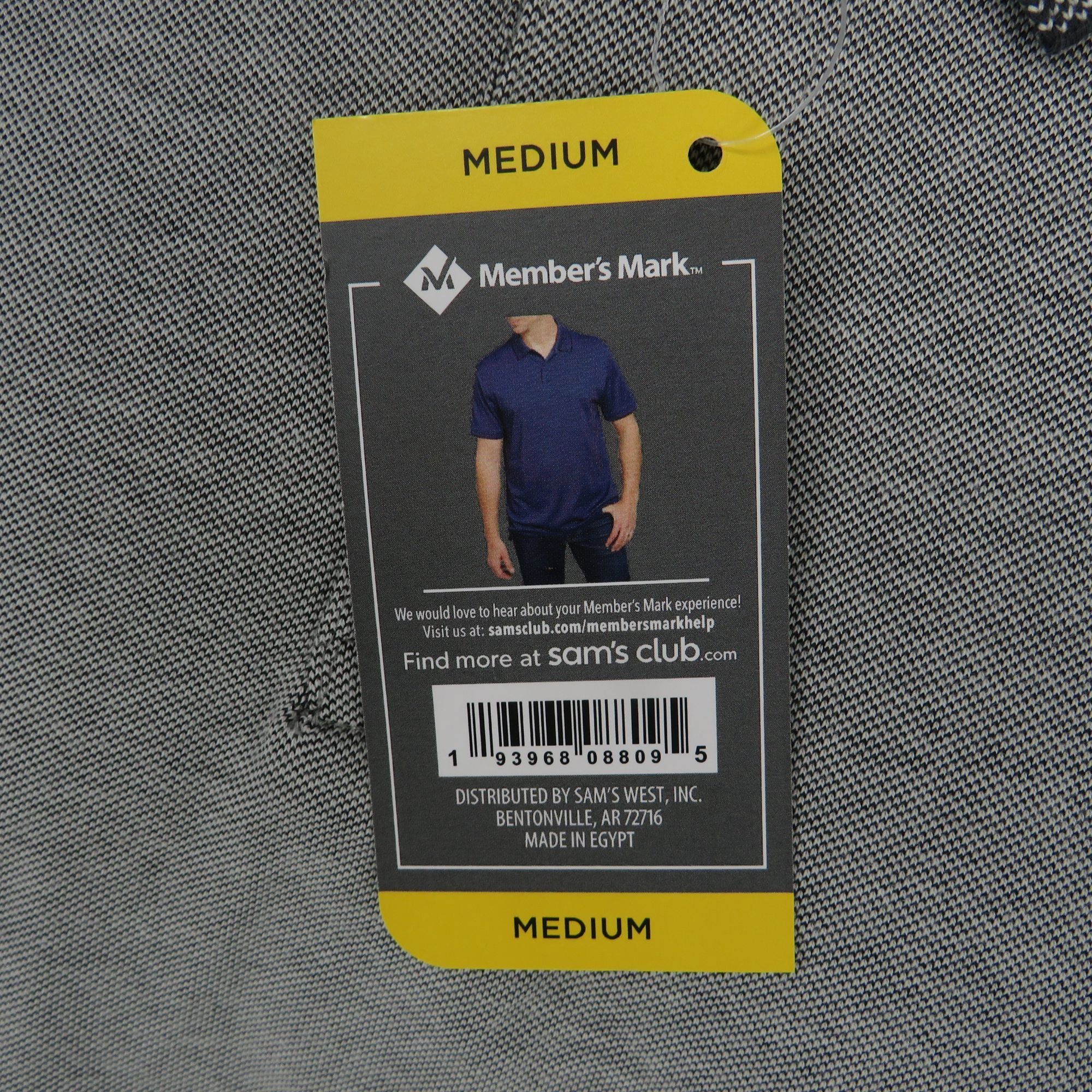 Other Members Mark Men's Gray Polo Shirt Classic Fit Medium NWT Size US M / EU 48-50 / 2 - 4 Thumbnail