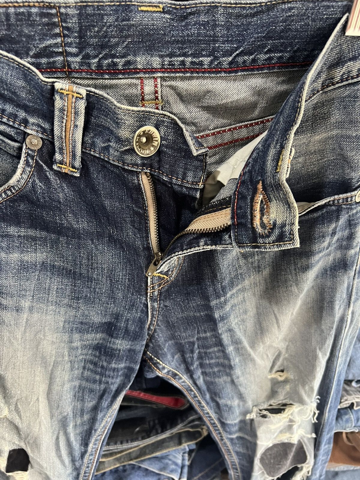 Edwin 🔥Rare Edwin Exclusive Vintage Distressed Denim Size US 29 - 12 Thumbnail