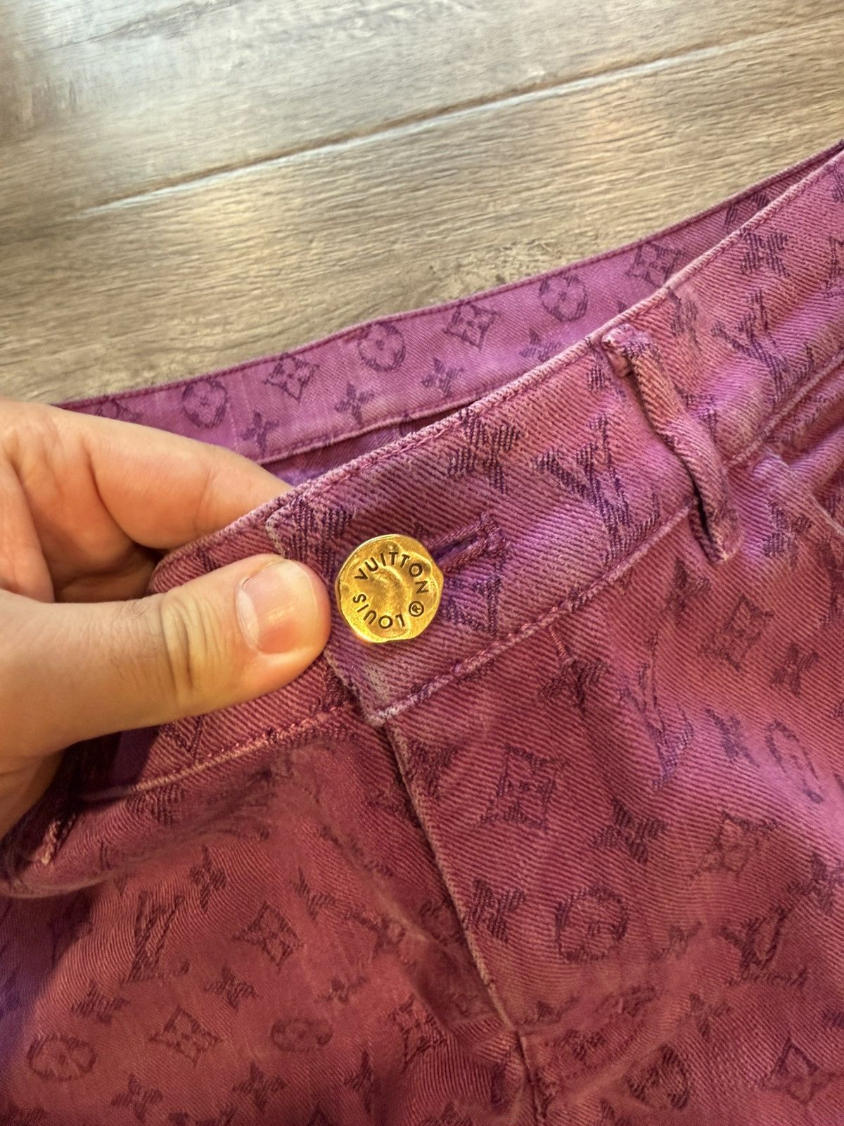 Louis Vuitton Louis Vuitton Purple Monogram Denim Pants Size US 32 / EU 48 - 3 Thumbnail