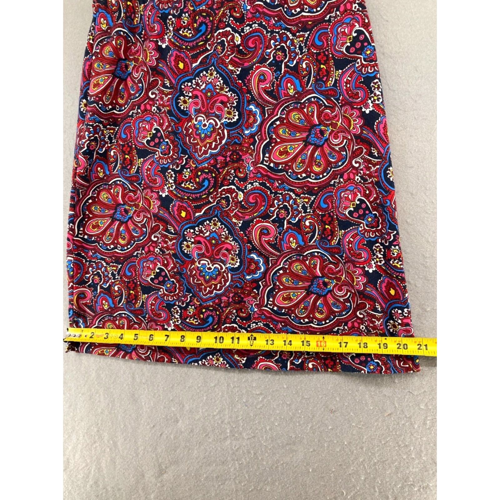 Talbots Talbots Skirt Womens Knee Length Red Paisley Petite S A-Line Hippe Size 28" / US 6 / IT 42 - 3 Thumbnail