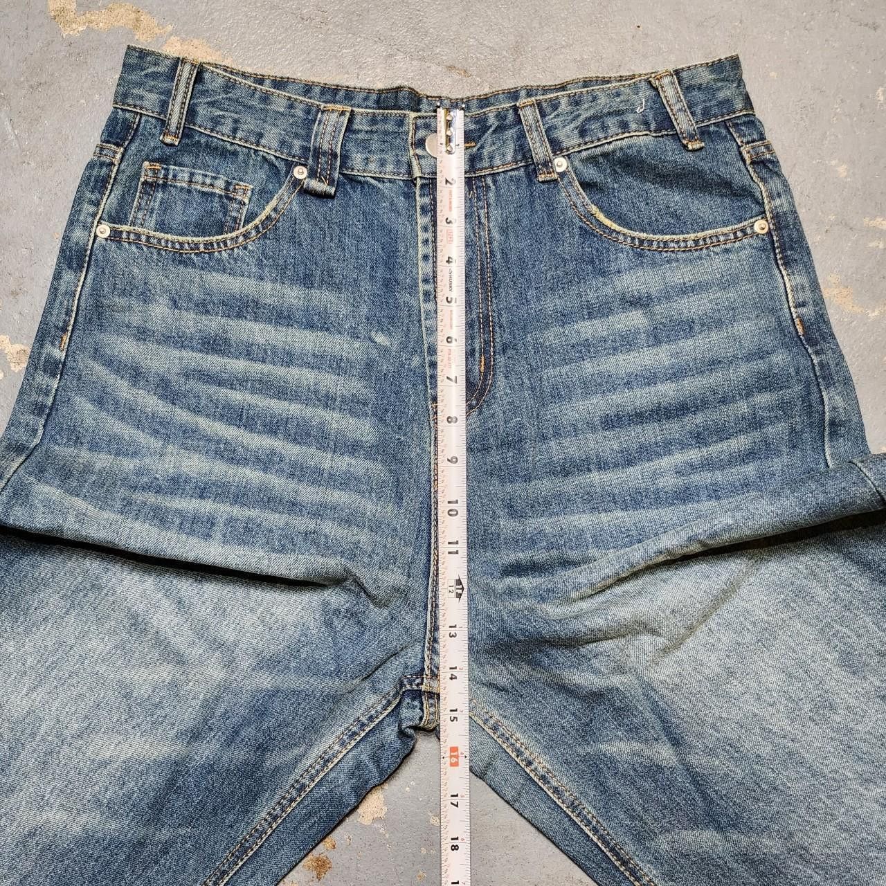 Japanese Brand Baggy blue jeans wide leg faded denim Size US 32 / EU 48 - 8 Thumbnail