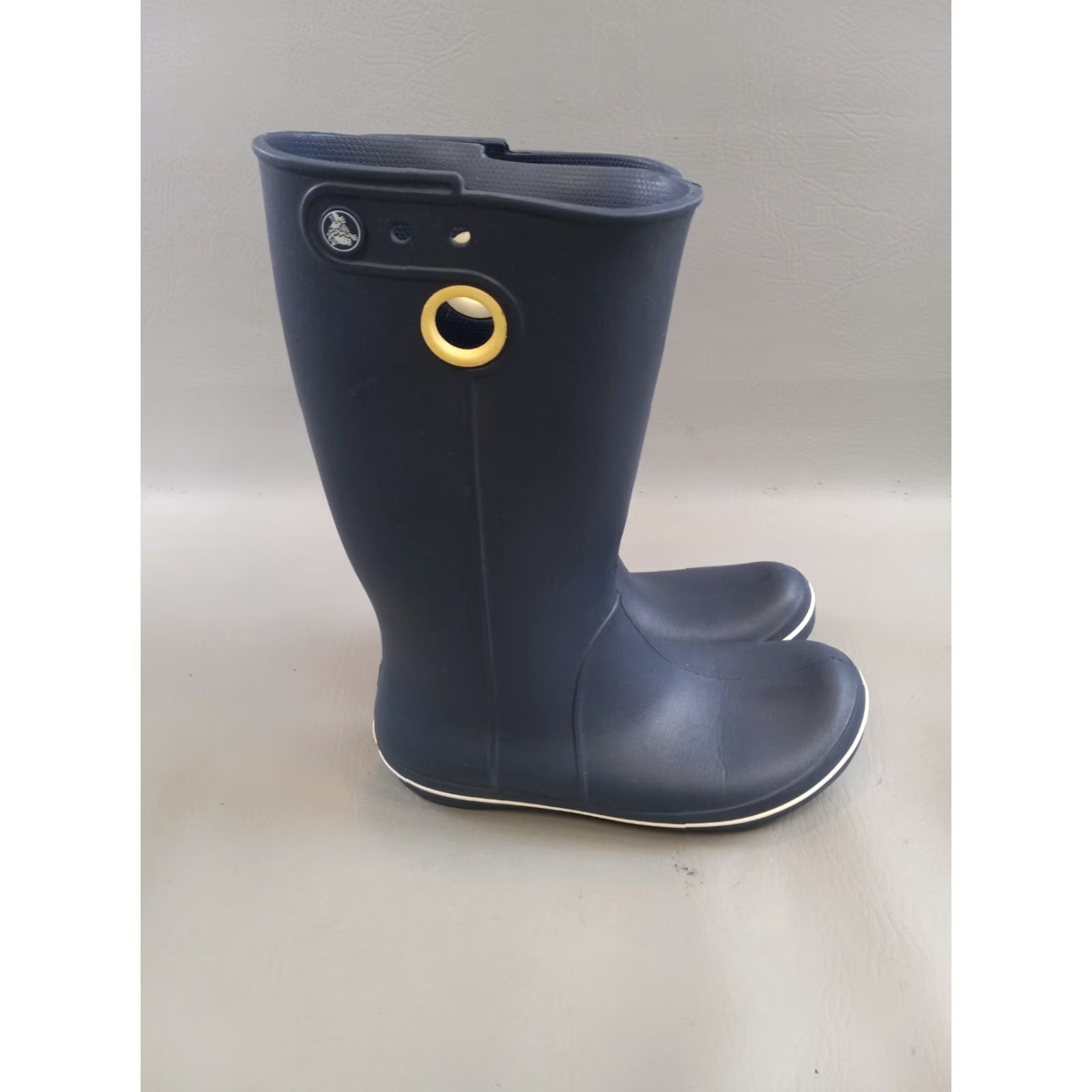 Crocs CROCS Women’s Jaunt Tall Rain Boots 6 US Black Rubber Garden Winter Snow Mud (Mid-Calf, Pull On, Waterproof, Lightweight, Logo) Womens Size US 7 / IT 37 - 5 Thumbnail