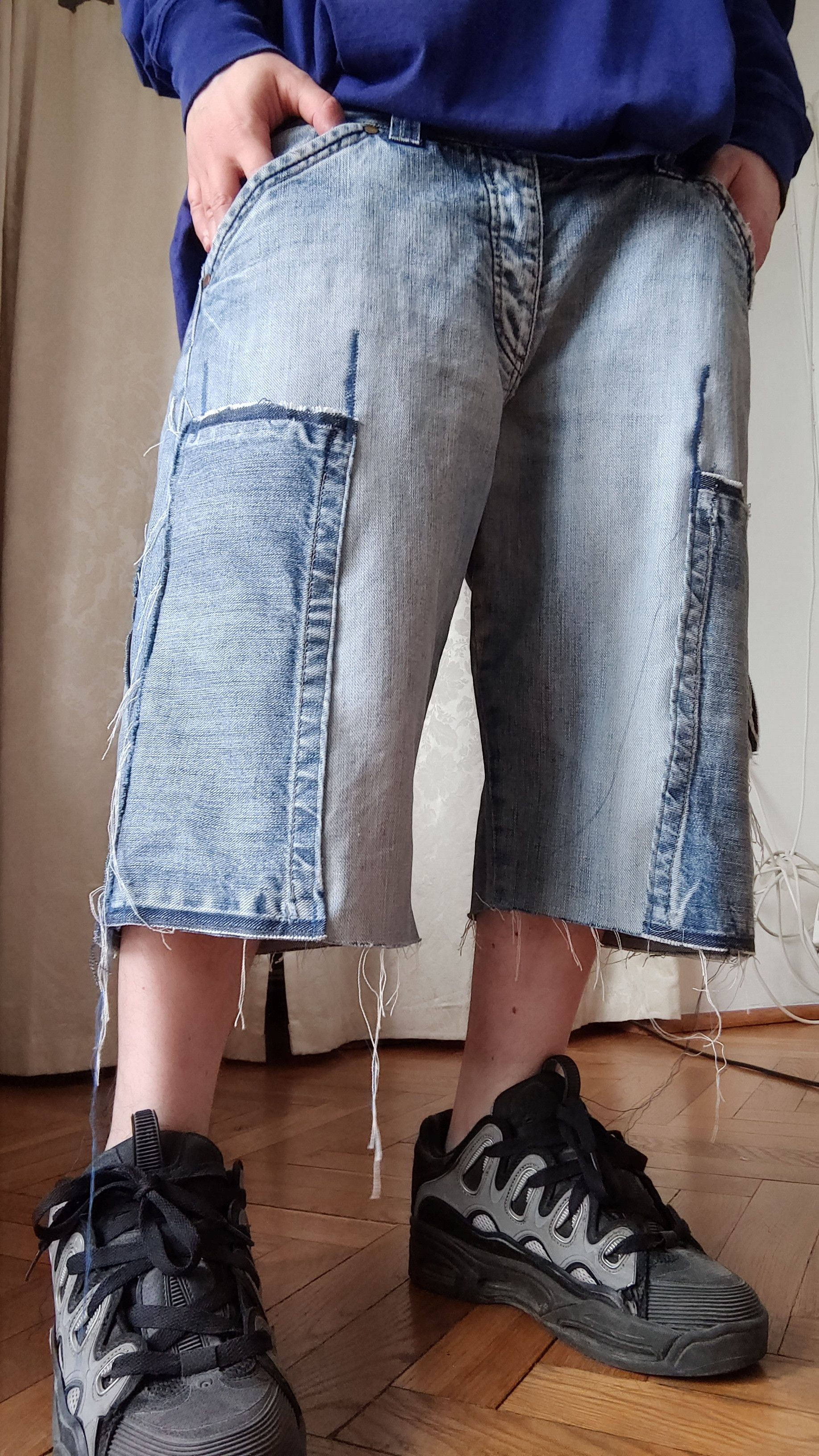 Japanese Brand × Vintage Custom Reworked Shorts Pants Reconstruct Loose Grunge Baggy Size US 33 - 11 Thumbnail