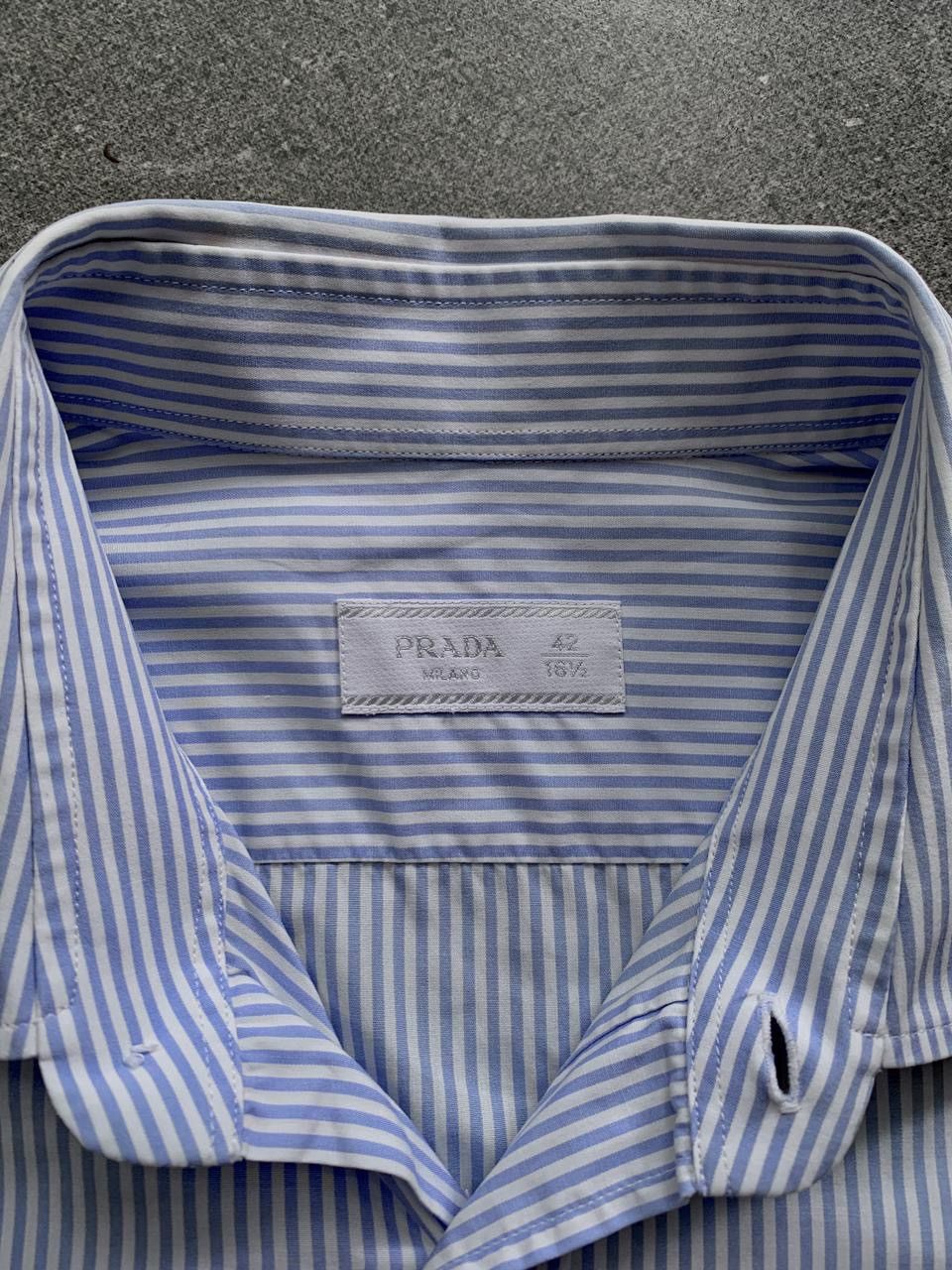 Prada FREE TAX! Striped Slim Ls Shirt Size US L / EU 52-54 / 3 - 6 Thumbnail