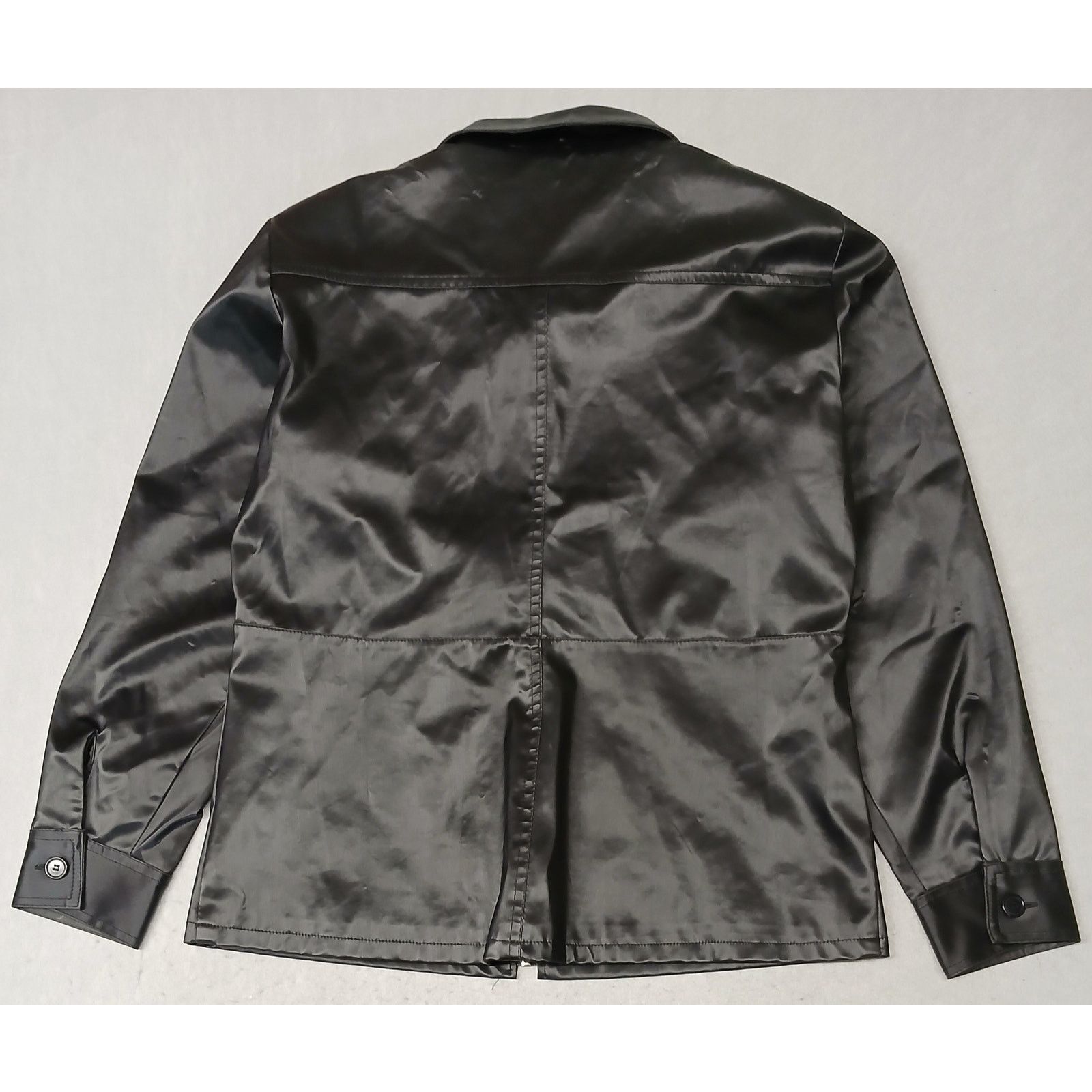Other RAVE (Large) Women's 90's Black Faux Leather Zip Jacket Size L / US 10 / IT 46 - 12 Thumbnail