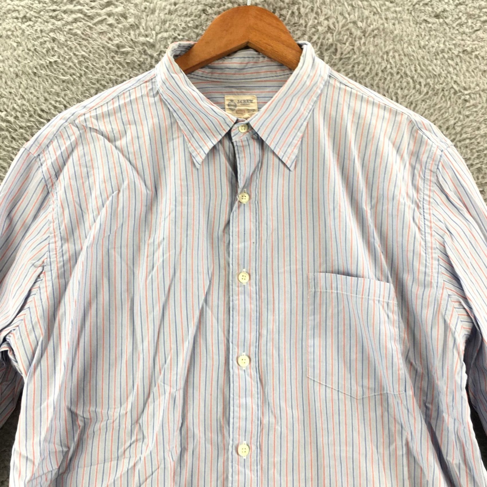 J.Crew J.Crew Button Up Shirt Mens XL Blue Striped Long Sleeve Collared Casual Size US XL / EU 56 / 4 - 2 Thumbnail