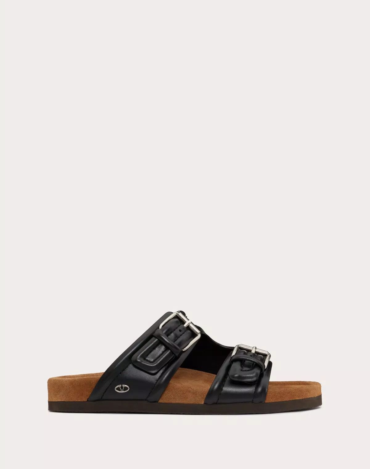 Valentino oc11z0625 Fussfrend Calfskin Slide Sandal in Black/Brown Size US 11 / EU 44 - 1 Thumbnail