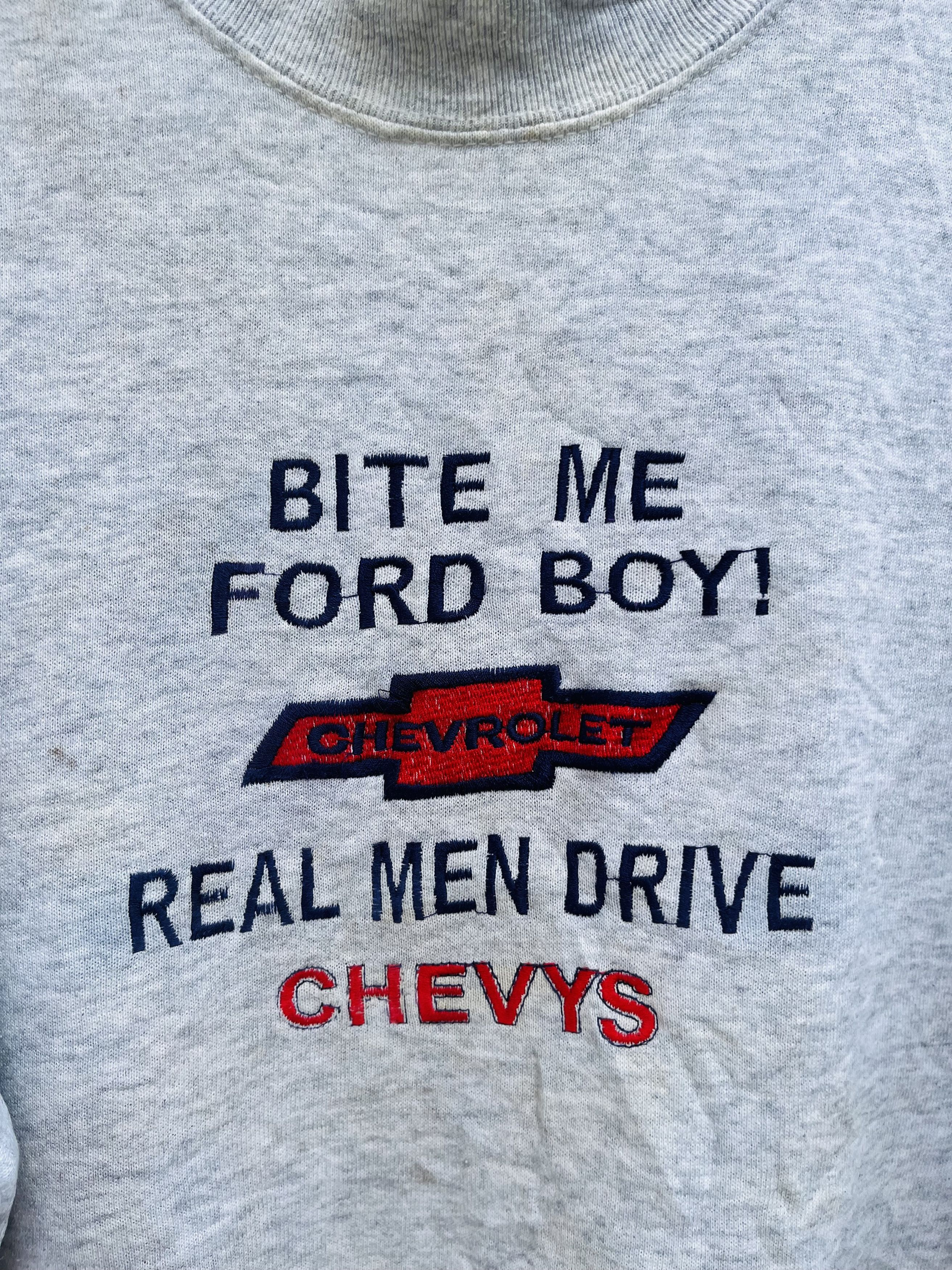 Japanese Brand Vintage Chevrolet Bite Me Ford Boy Streetwear Style Size US XXL / EU 58 / 5 - 6 Thumbnail