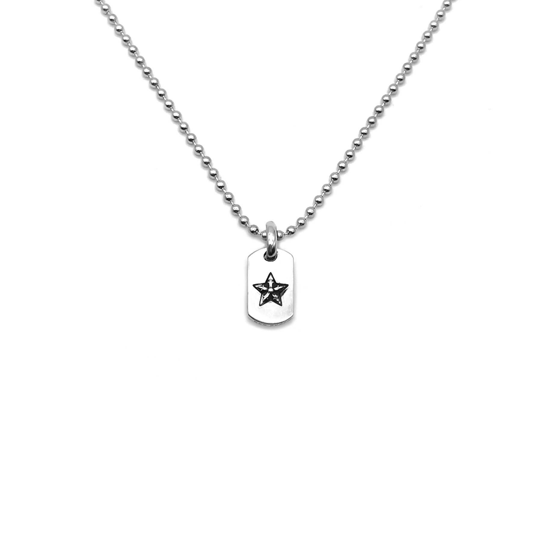 Chrome Hearts Chrome Hearts Silver Tiny Star Dog Tag Necklace Size ONE SIZE - 2 Thumbnail