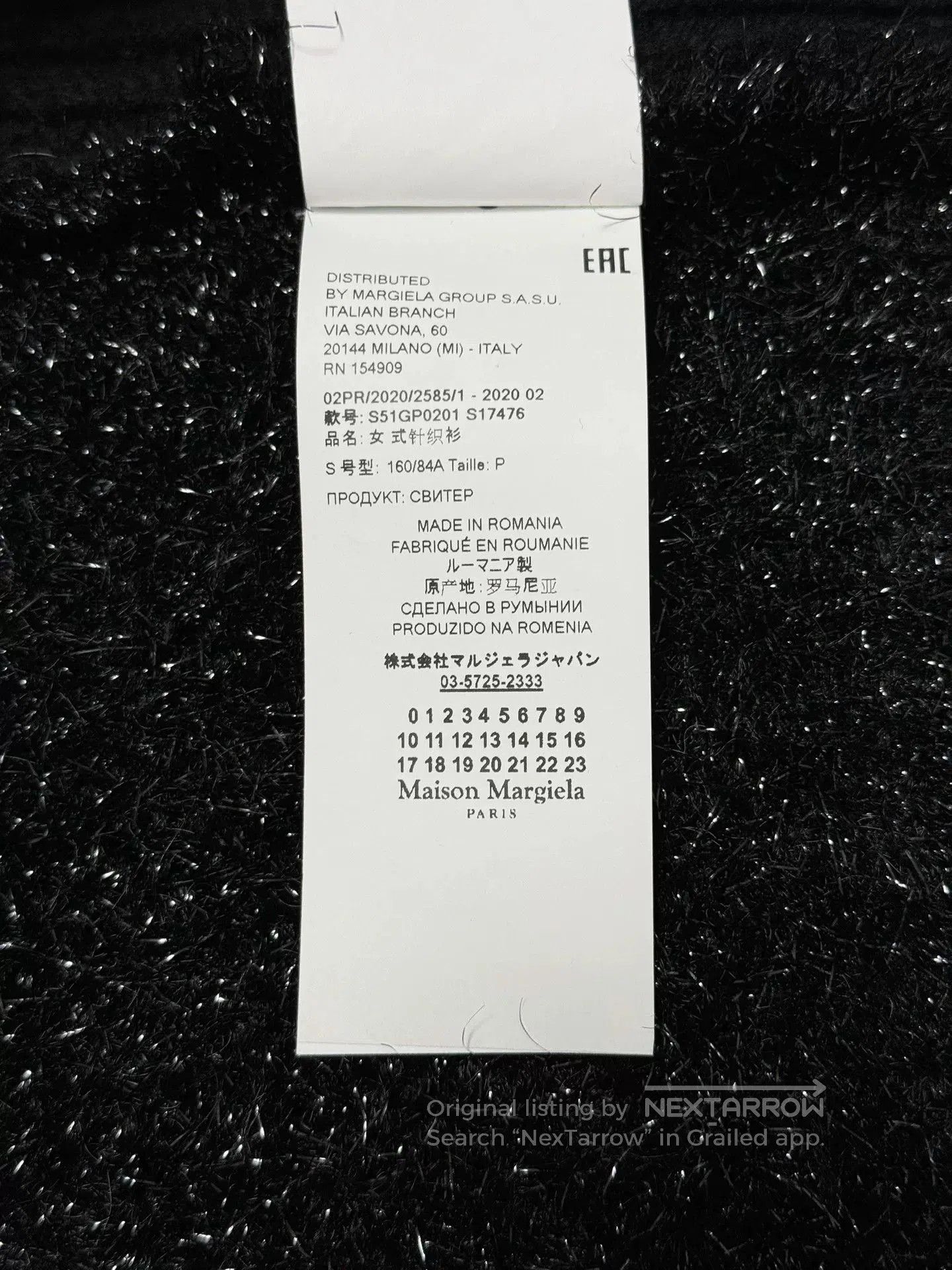 Maison Margiela black wool cardigan with silver sequins. Size S / US 4 / IT 40 - 8 Thumbnail