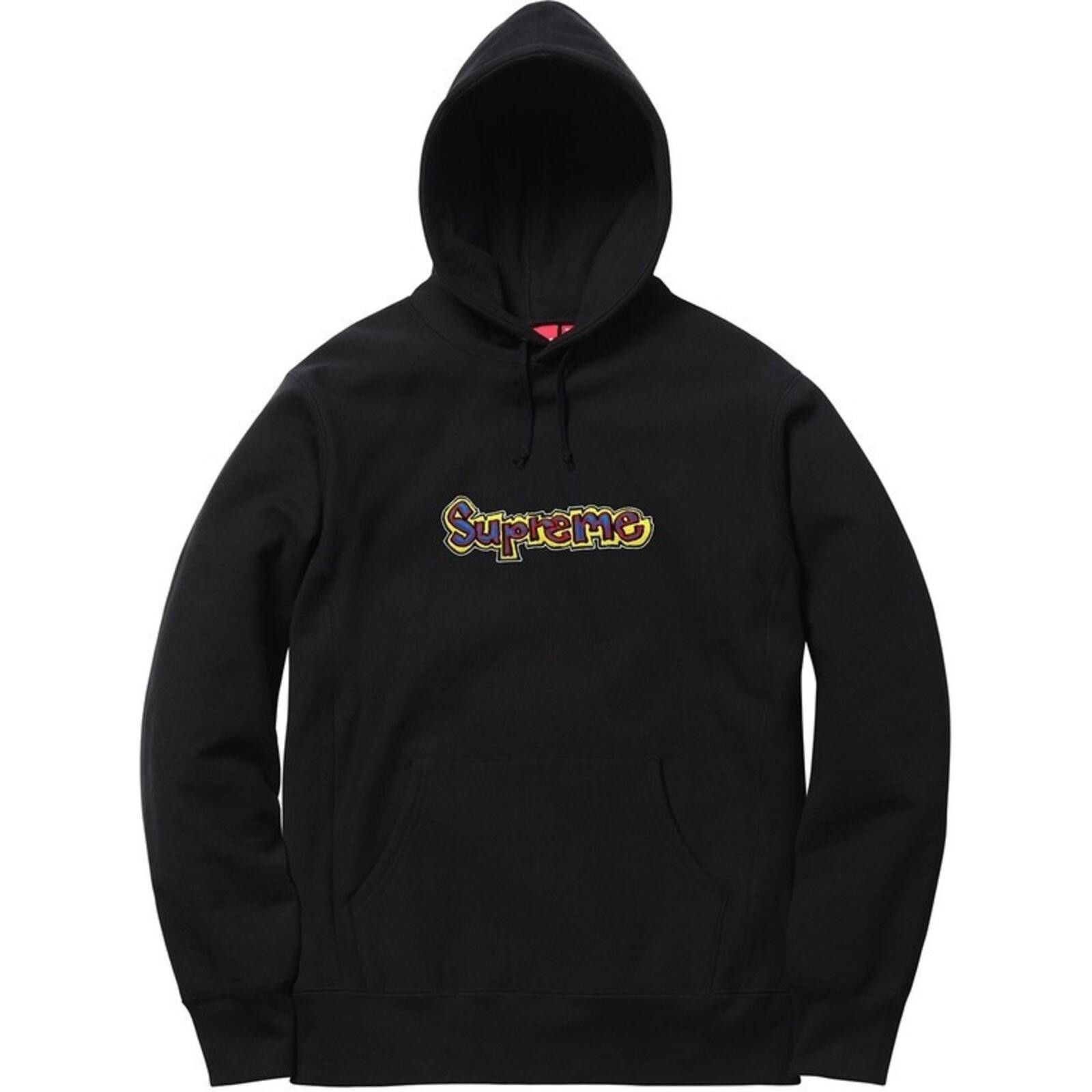 Supreme Supreme Big Logo Jacquard Hooded Sweatshirt Black size M 