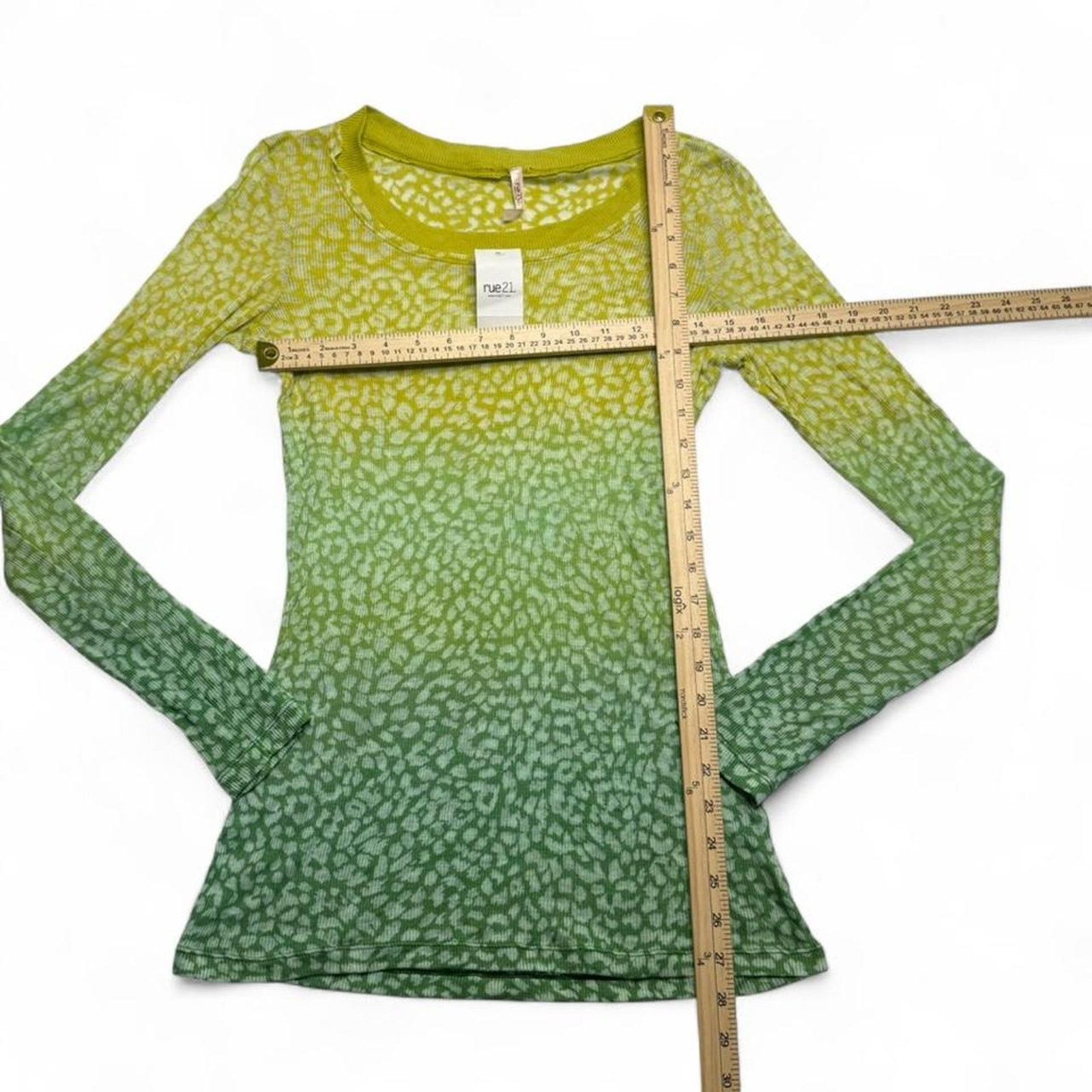 rue21 Leopard Print TropicalSummer Sheer Long Sleeve Top NWT Large Size L / US 10 / IT 46 - 6 Thumbnail