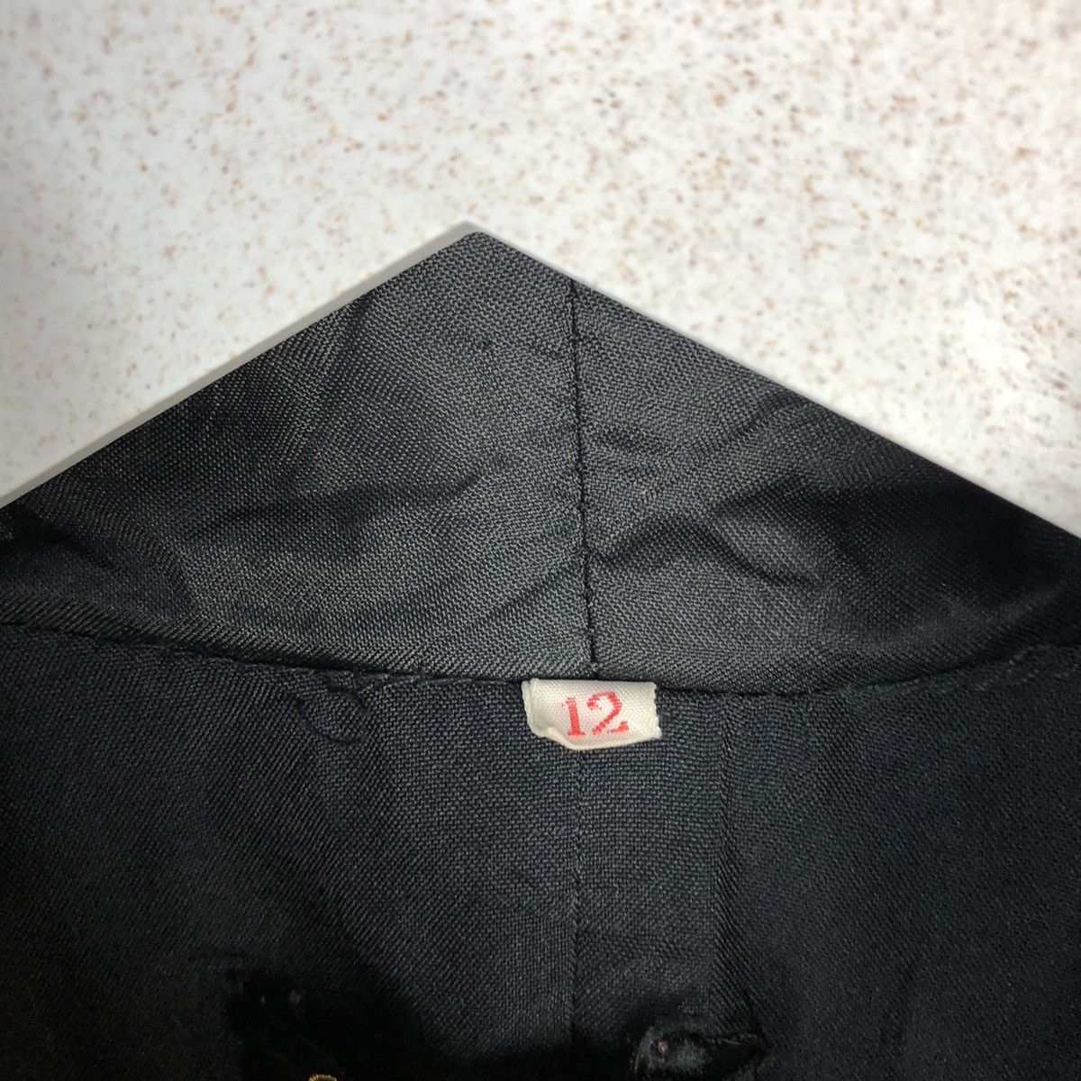 Vintage Thai Silk Black hand made Coats cardigan #A220 Size US M / EU 48-50 / 2 - 11 Thumbnail
