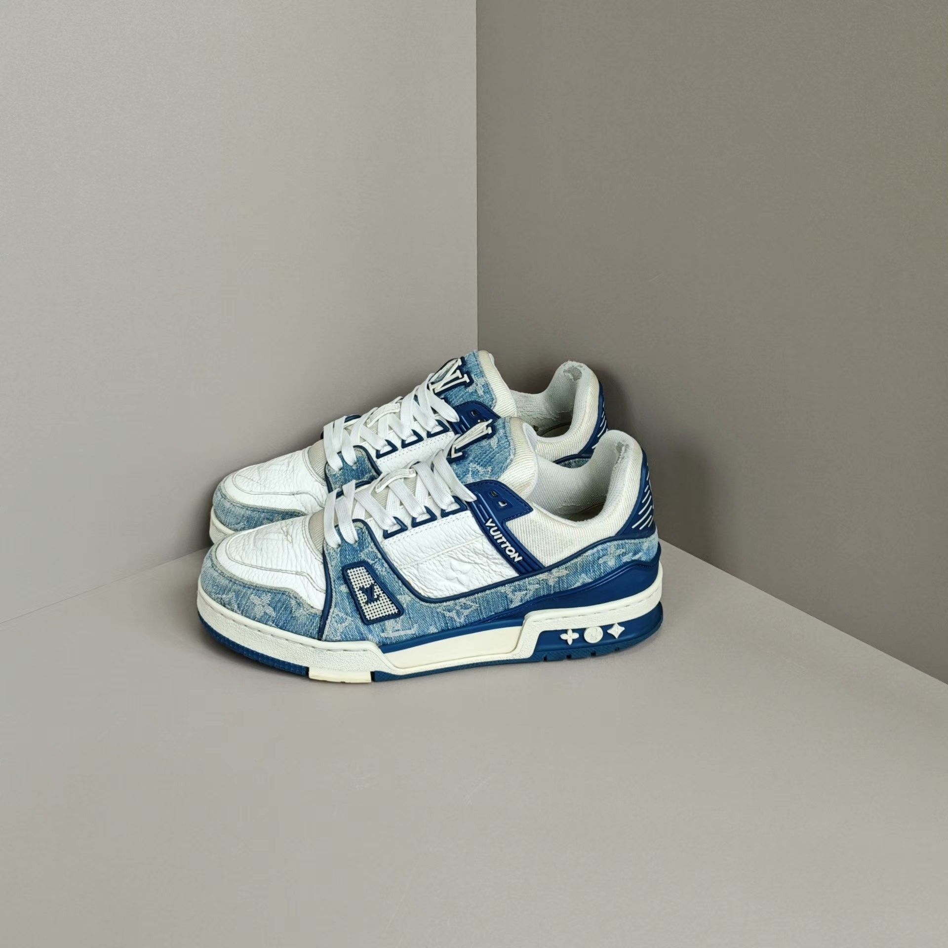 Louis Vuitton Louis Vuitton Training Denim Blue Lowtop Sneakers 6 Men Size US 6 / EU 39 - 1 Thumbnail