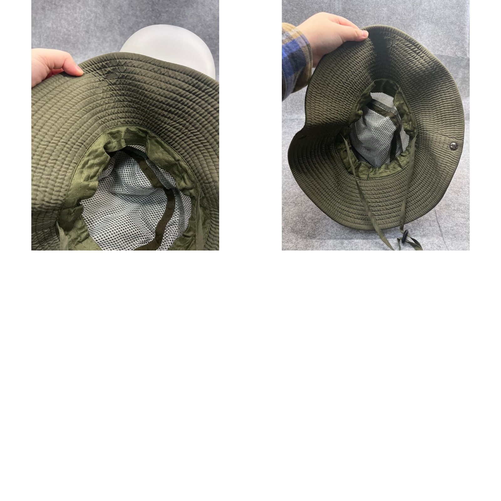 Vintage Outdoors Adult One Size Green Sun Hat Hat/Cap Camp Beach Outdoor Knits Polyester 100% Adjustable, Sun, Travel, Activewear Mens Womens Size ONE SIZE - 9 Thumbnail
