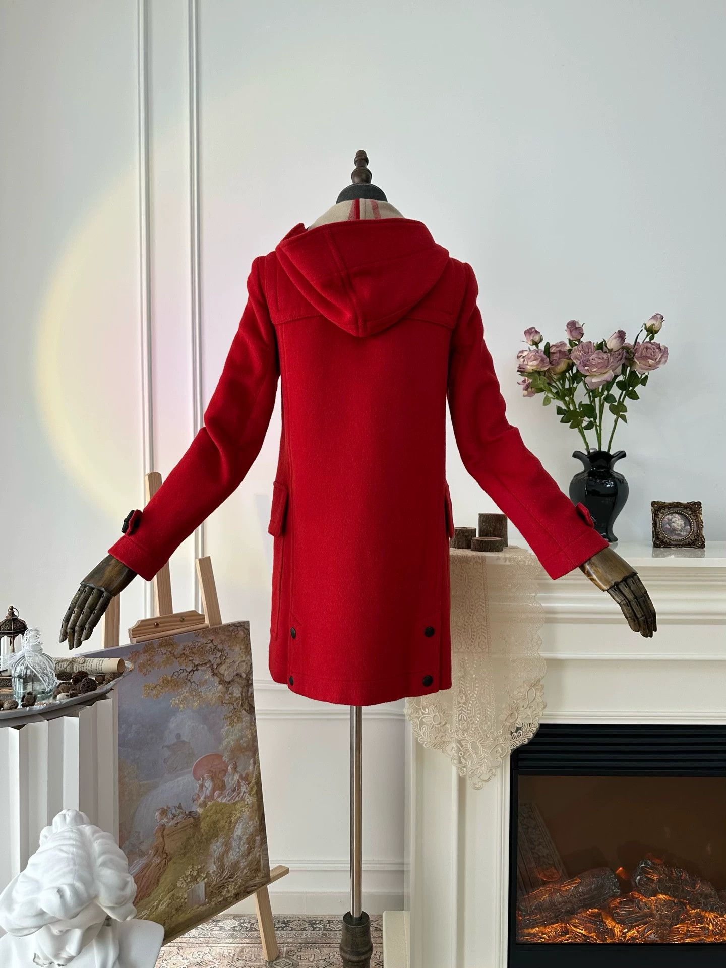 Burberry Burberry plain single-breasted hooded red Wmns UK6 Size M / US 6-8 / IT 42-44 - 2 Thumbnail