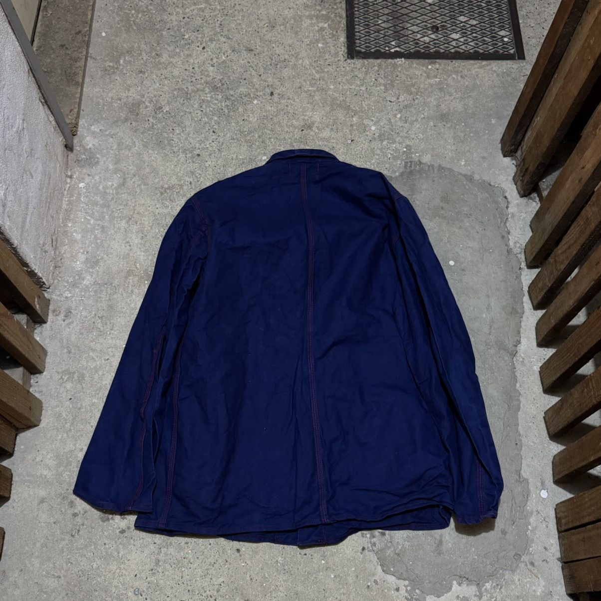 Vintage Vintage Work Europe 60s red stitching jacket Fristads Size US XL / EU 56 / 4 - 7 Thumbnail