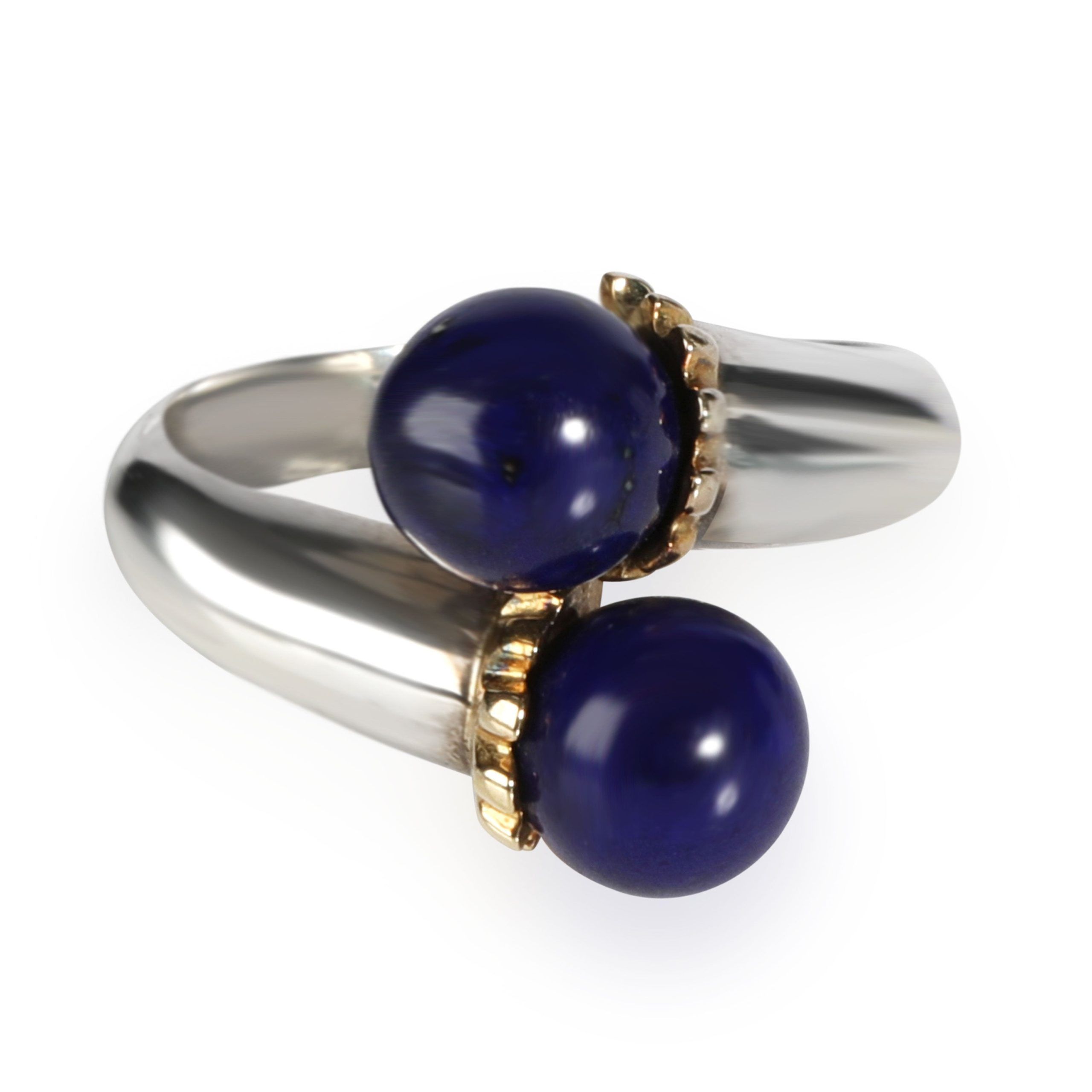 Tiffany & Co. Lapis Ring in 18K Yellow Gold/Sterling Silver