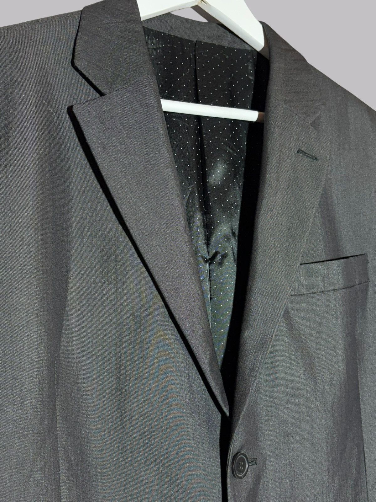 Givenchy Givenchy Paris Shiny Charcoal Grey Blazer Wool Silk Jacket Size 50R - 4 Thumbnail