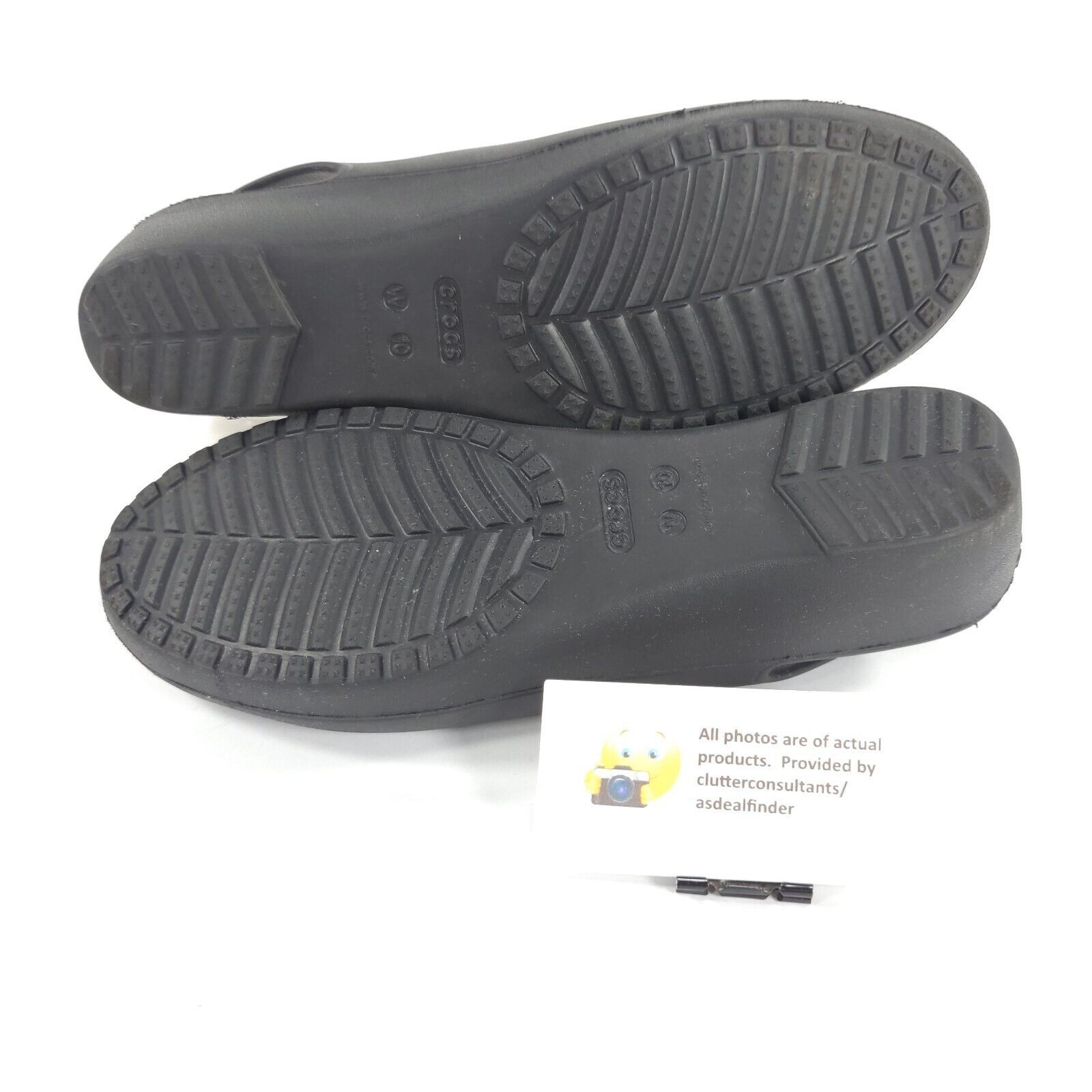Crocs Crocs Slip on Casual Ballet Flat Womens Size 10 Black Rubber Size US 10 / IT 40 - 9 Thumbnail