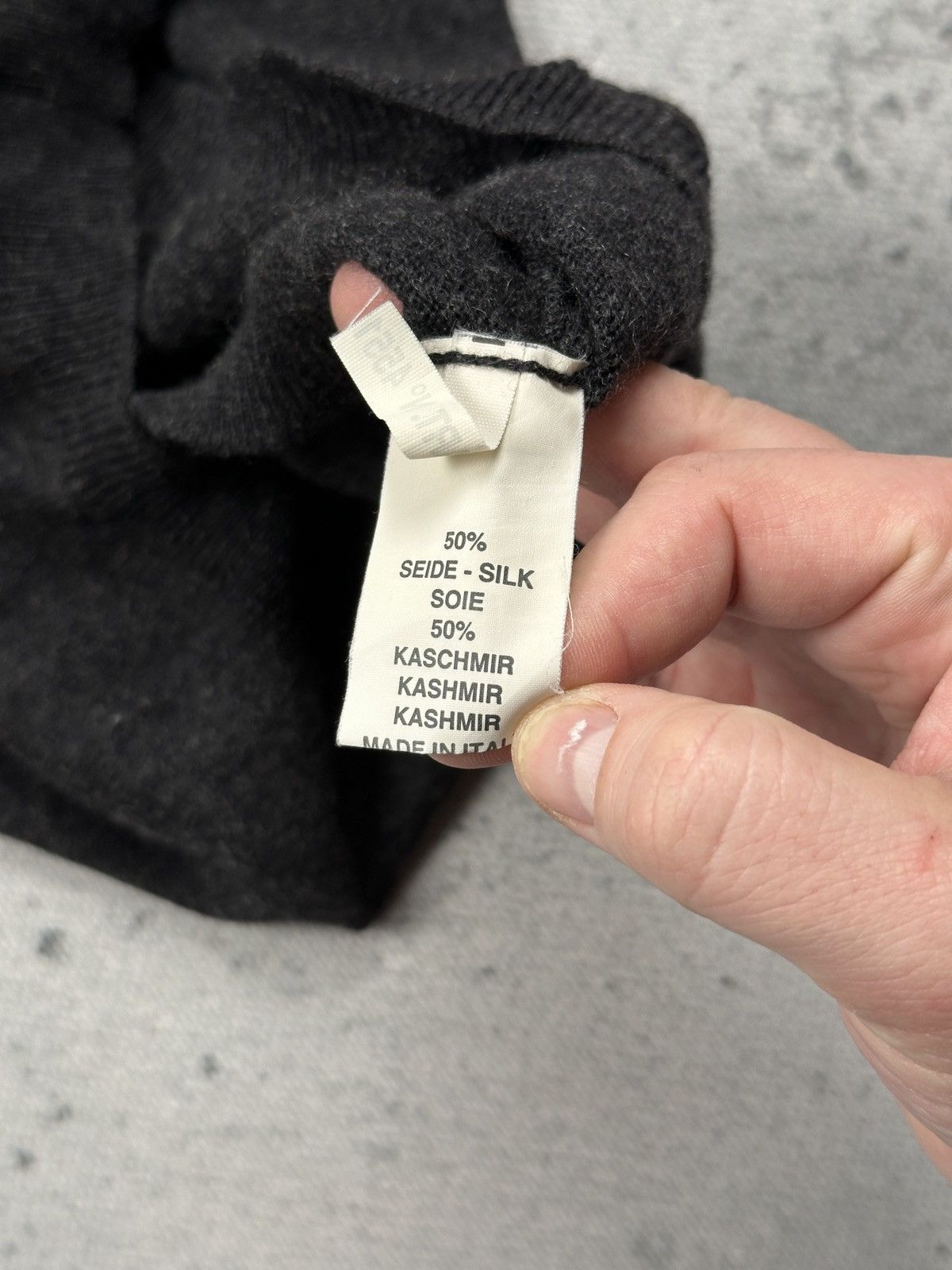 Japanese Brand Joye+Fun Italy Grey Suff-Sleeve Knit Top Silk Cashmere Blend Size M / US 6-8 / IT 42-44 - 14 Thumbnail