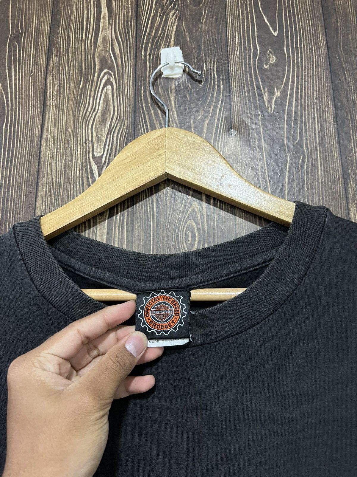 Harley Davidson Vintage 90s Harley Davidson Flame Single Stitch Tshirt Size US XL / EU 56 / 4 - 7 Thumbnail