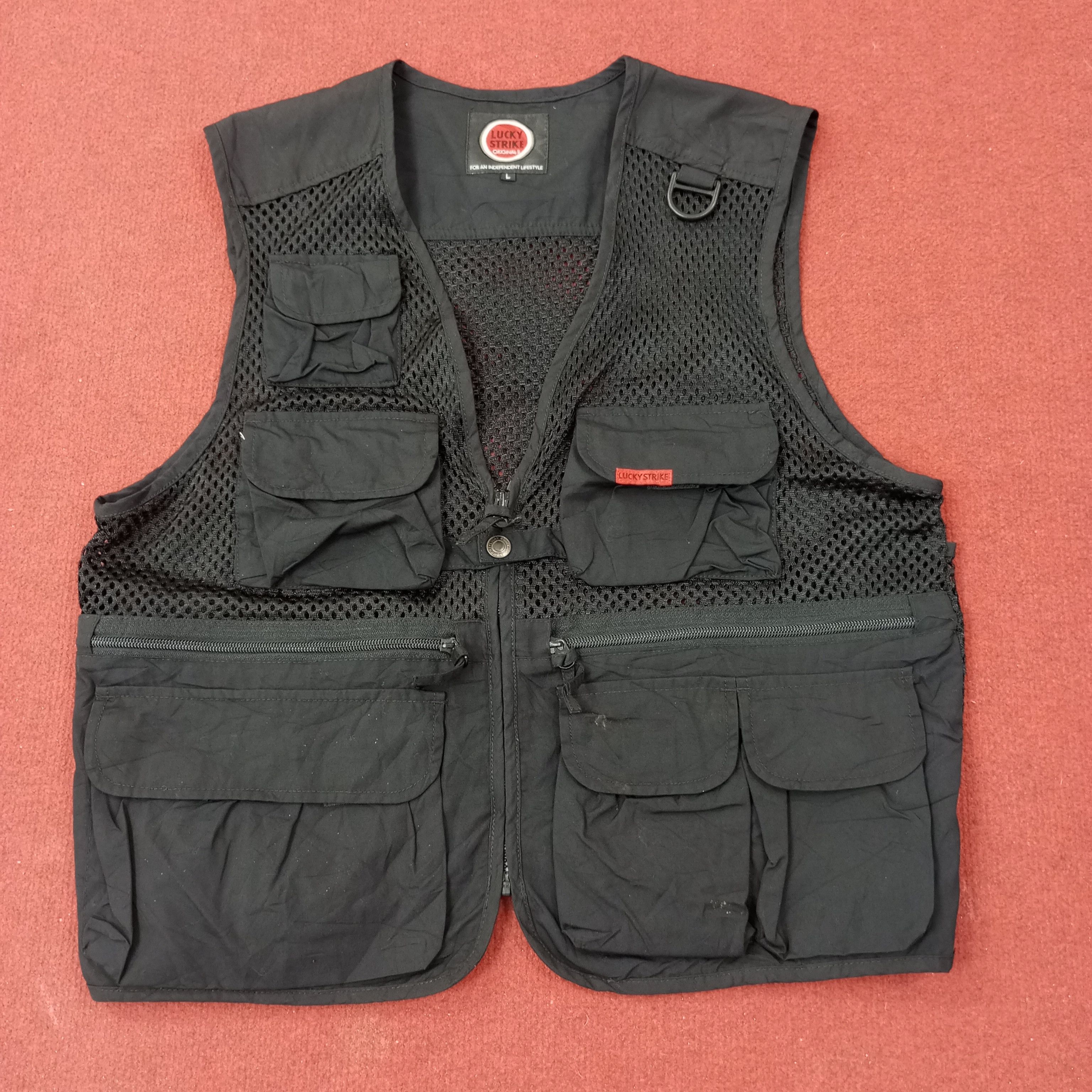 Vintage Lucky Strike Motorsports Style Vest c239n76 Size US M / EU 48-50 / 2 - 1 Thumbnail