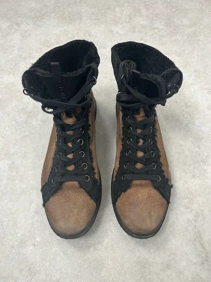 Prada 2000s Prada Distressed Brown Suede Leather Boots Size US 10 / EU 43 - 2 Thumbnail