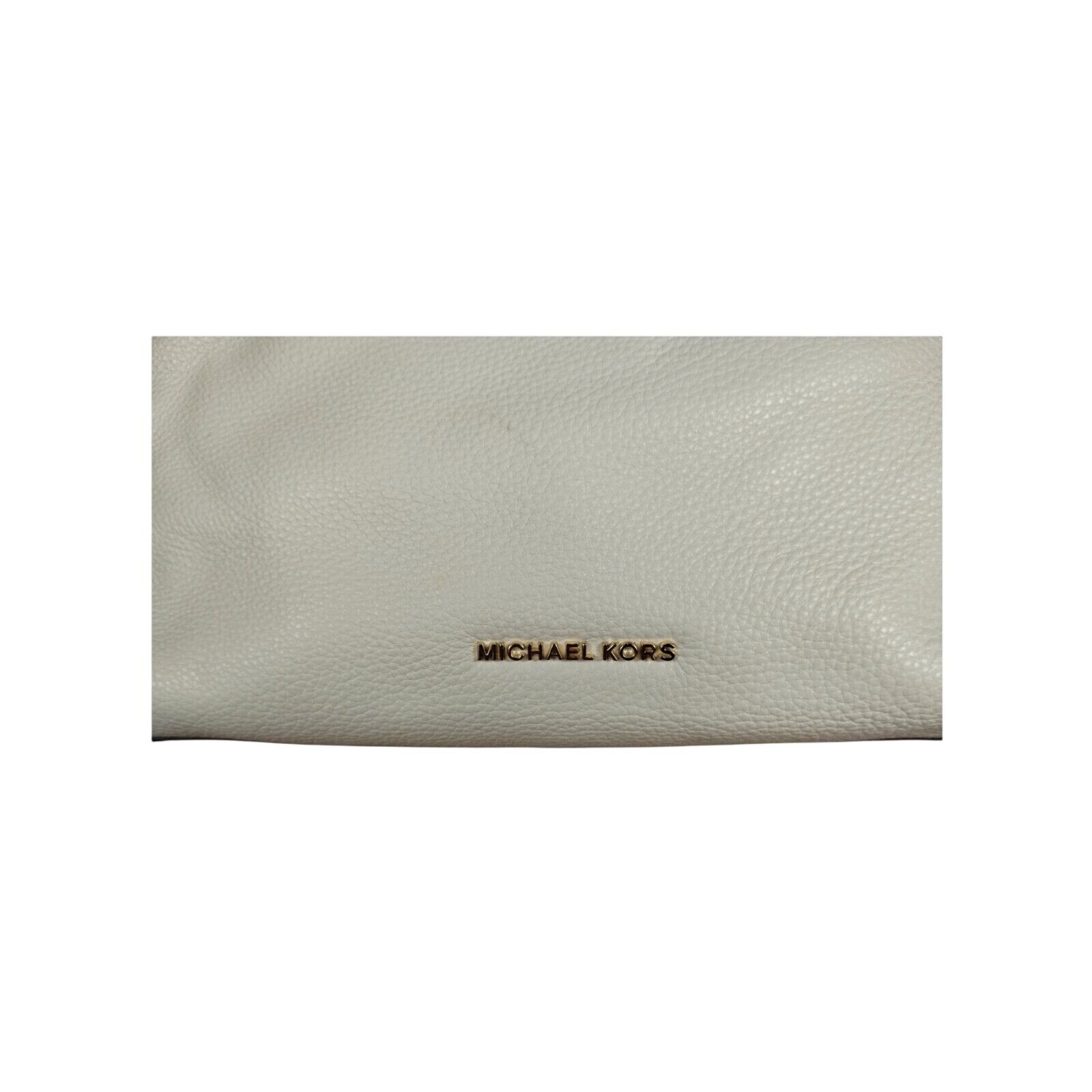 Michael Kors Michael Kors Brooke Optic White Pebbled Leather Satchel Cros Size ONE SIZE - 6 Thumbnail