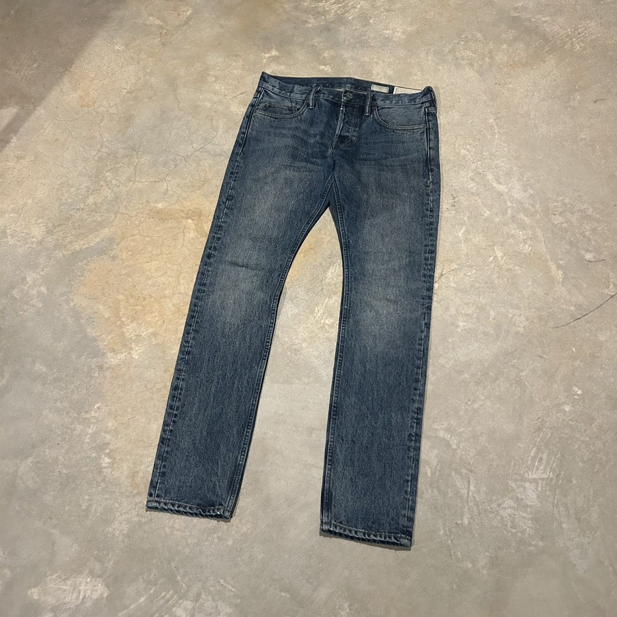 Allsaints × Japanese Brand AllSaints Cigarette Faded Slim Indigo Jeans Essential Size US 33 - 2 Thumbnail