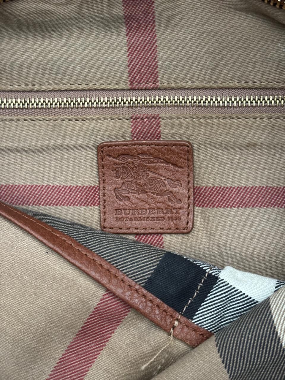 Burberry Vintage BURBERRY Embroidered Tote Bag Leather mix Canvas Size ONE SIZE - 15 Thumbnail