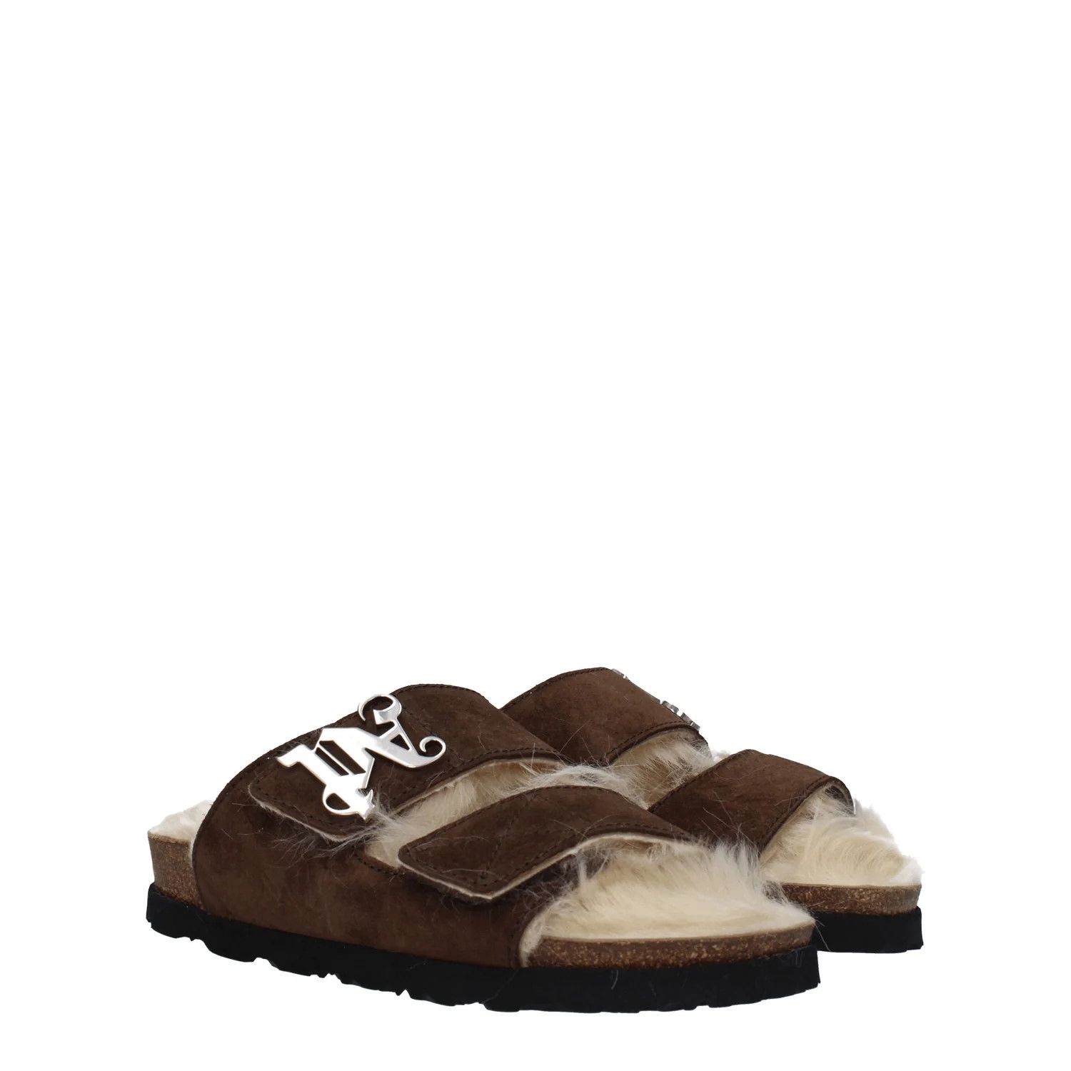 Palm Angels ob1o1e1124 Suede Slippers in Brown Size US 10 / IT 40 - 2 Thumbnail