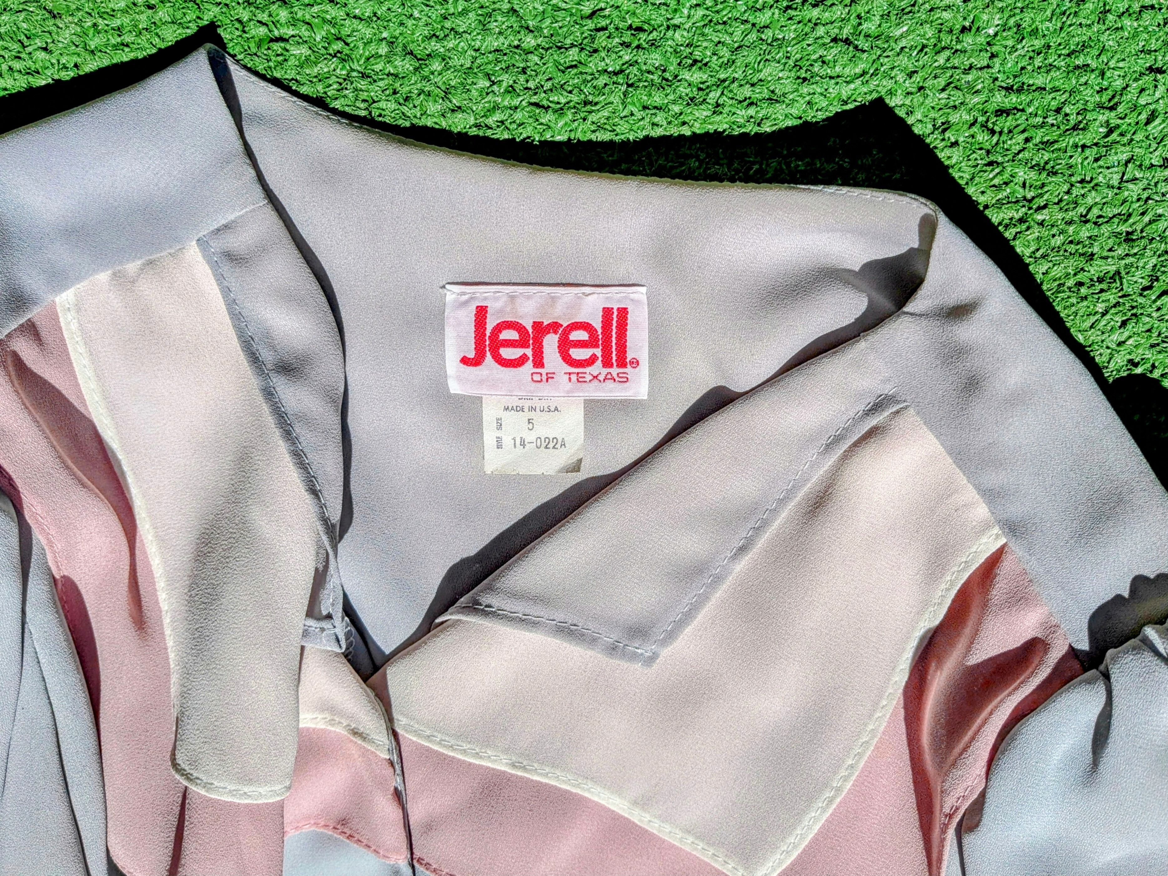Vintage USA Jerell of Texas Midi Blouson w/Belt Sailor Collar Dress Size S / US 4 / IT 40 - 5 Thumbnail
