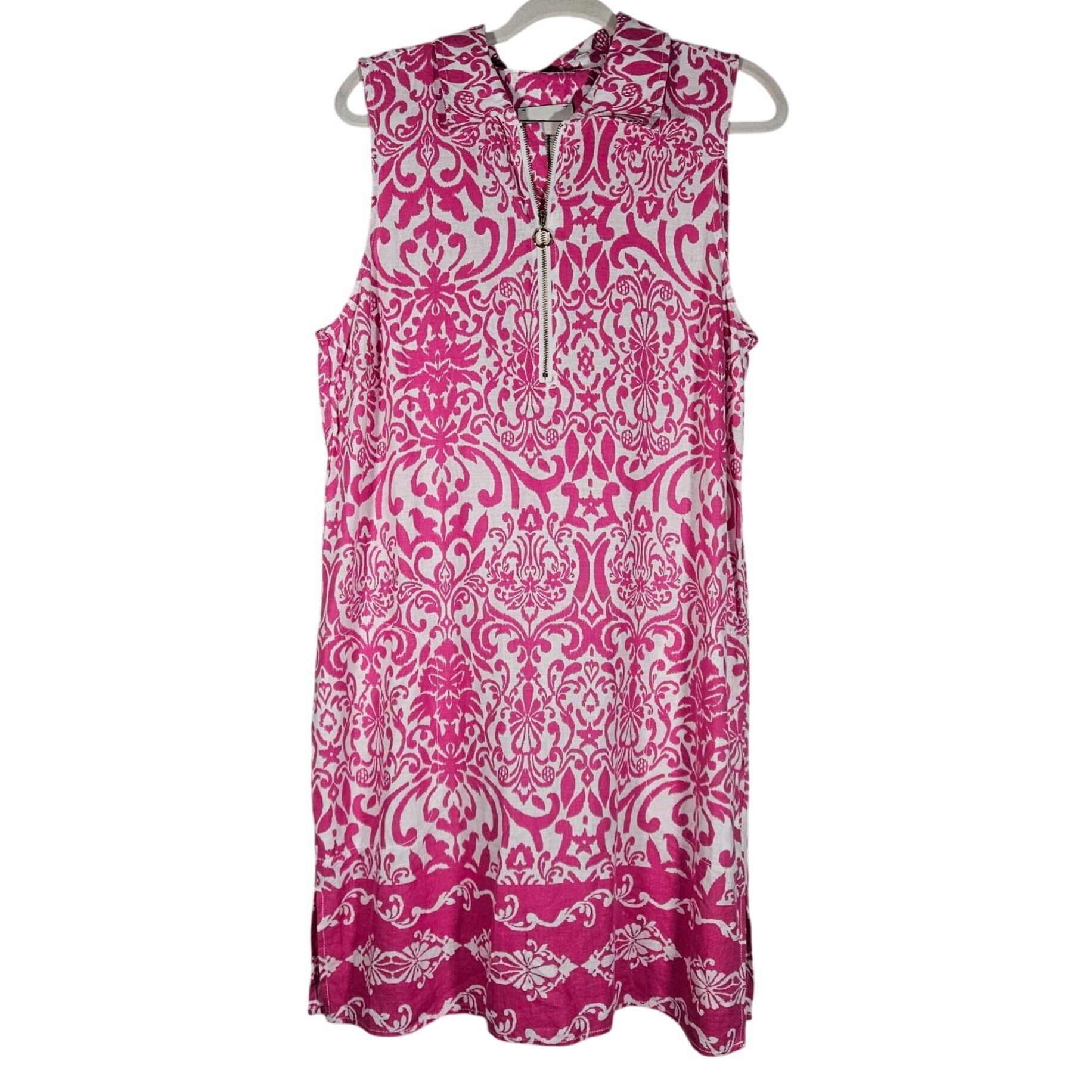 Other Casa Cabana Woman Pink Linen Blend Mini Dress L Resort Coast Size L / US 10 / IT 46 - 2 Thumbnail