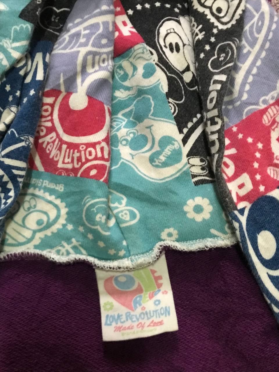 Japanese Brand Love Revolution Patchwork Print Hoodie Hysteric Style Size US S / EU 44-46 / 1 - 6 Thumbnail