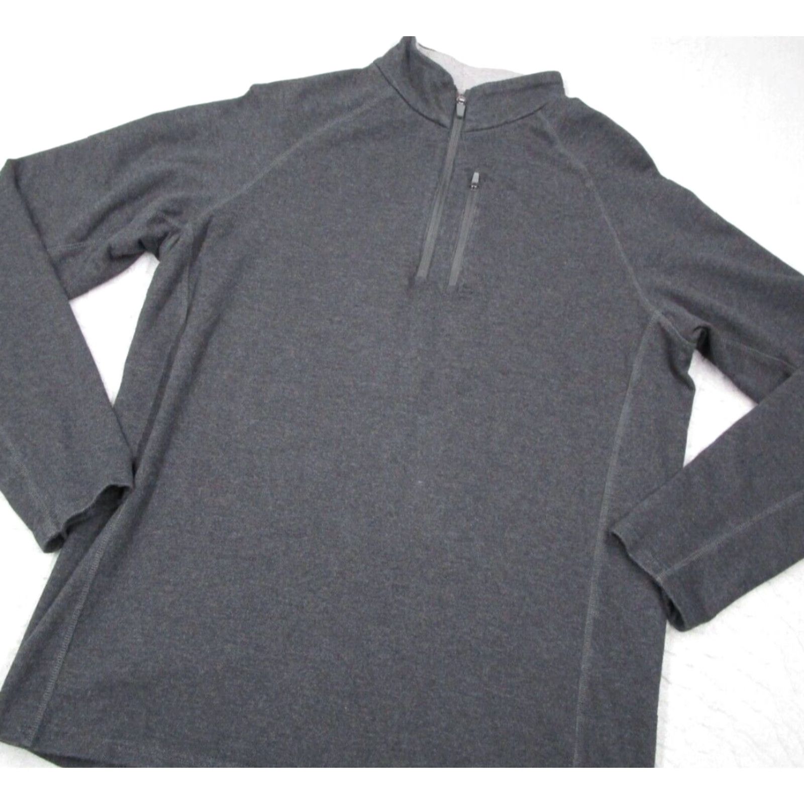 Vintage Free Fly Men's Large Gray 1/4 Zip Pullover Sweater Bamboo Blend Long Sleeve Hiking Workwear Size US L / EU 52-54 / 3 - 2 Thumbnail