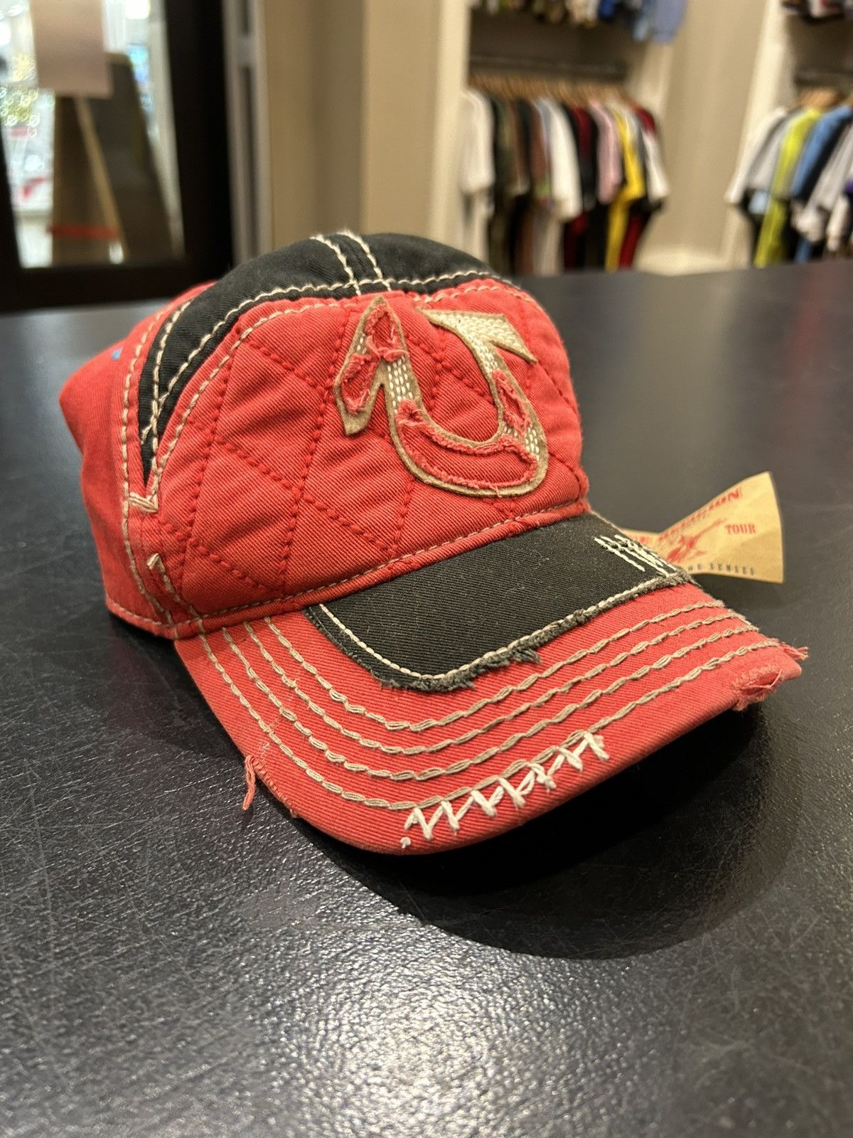 True Religion Patch Quilted Trucker Cap