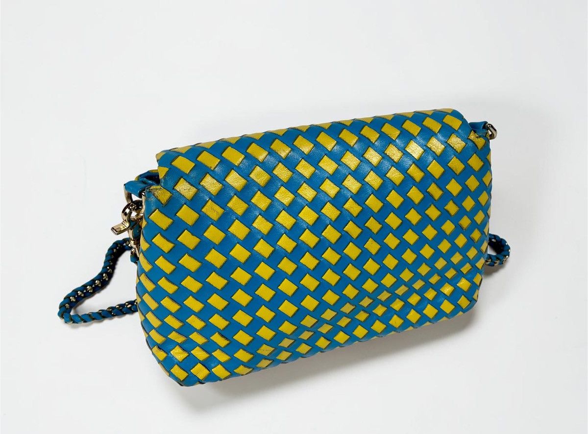 Bottega Veneta Bottega Veneta Two-Tone Blue&Yellow Intrecciato Leather Bag Size ONE SIZE - 2 Thumbnail