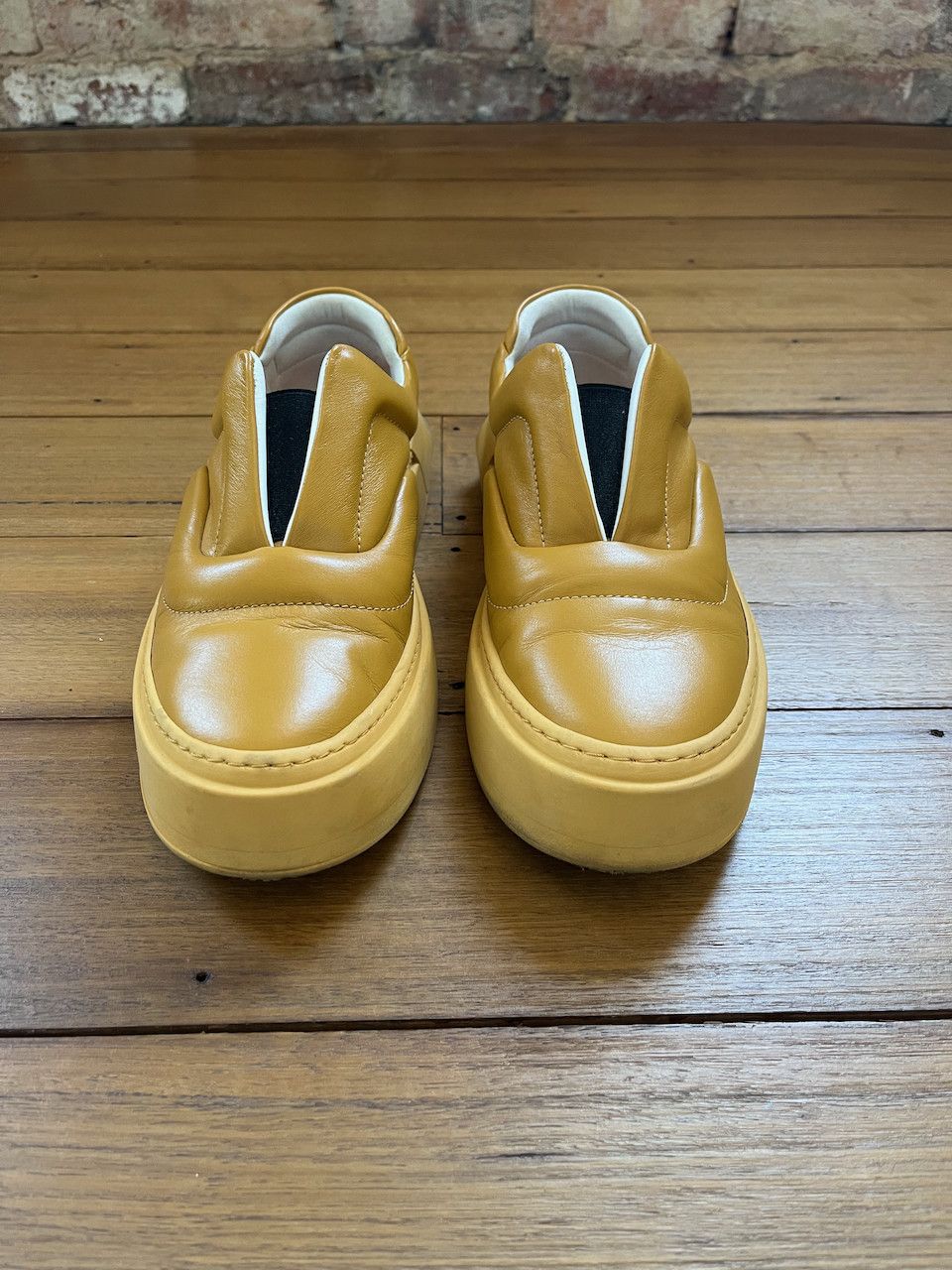 image of Pierre Hardy Skate Cubix Baskets Leather Sneaker in Yellow, Men's (Size 9)