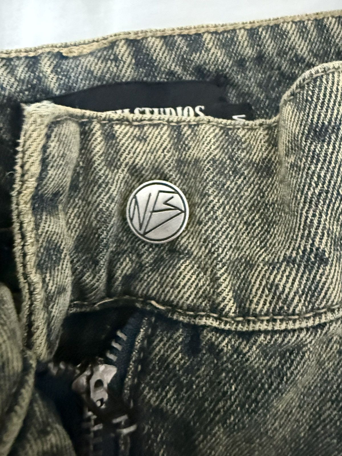 No Faith Studios No Faith Studios Wave Denim Jeans Green Distressed Size US 30 / EU 46 - 4 Thumbnail